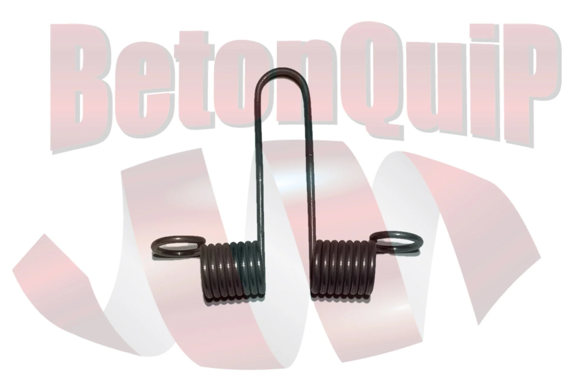 Close-up of a small metal spring balance with two spring mechanisms, used for balance and stretching exercises, on a white background with a faint, semi-transparent text reading 'BetoNui'.