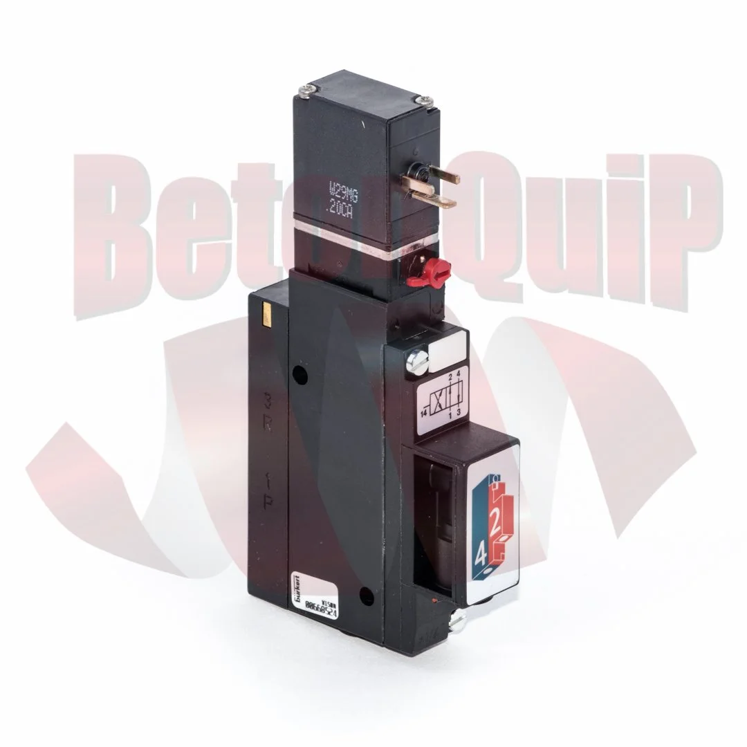 Electrical relay switch with black body, red adjustment knob, and wiring diagram on front