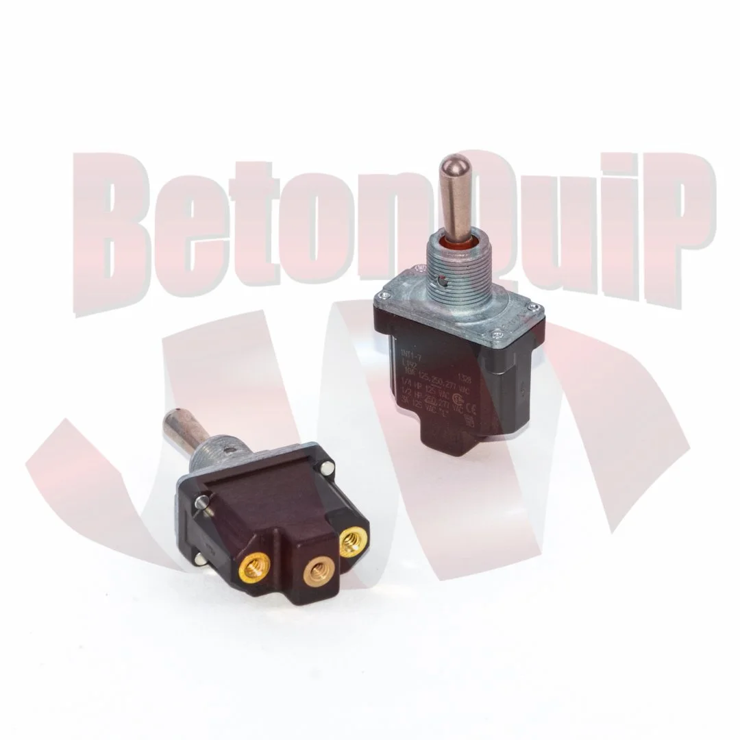 Two automotive electric switches or sensors with metal shafts, one with a round top and the other with a square connector, placed on a white surface with a faint 'BetonUp' logo in the background.