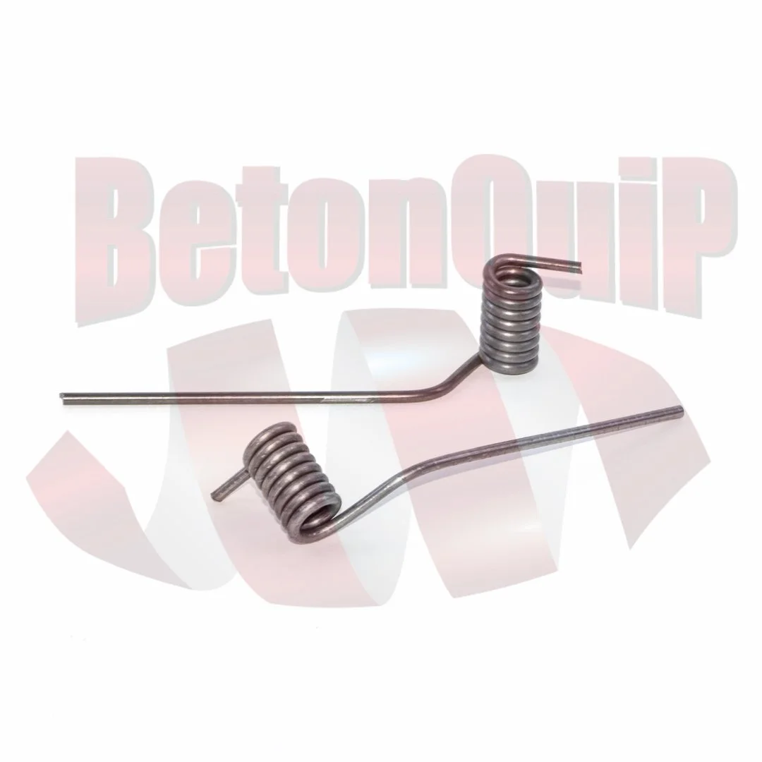 Two metal coil springs with attached bent wires, likely automotive or mechanical components, on a white background.