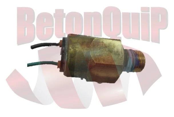 A metal fuel injector with wires connected to it, with the 