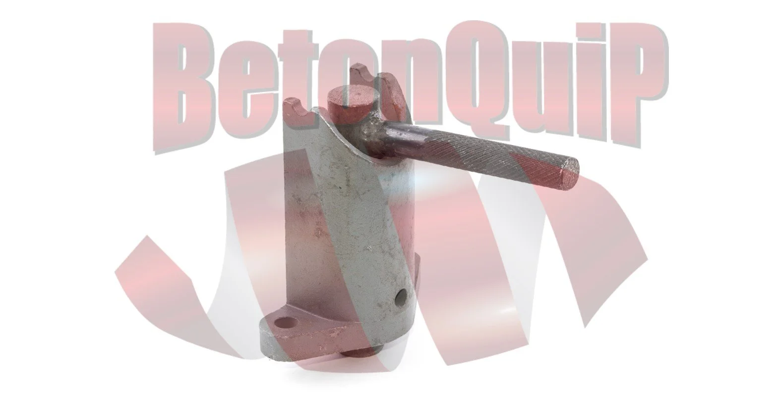 A metal tool with a long, textured handle attached to a heavy base, used for mechanical or industrial purposes, against a white background with a semi-transparent overlay of the word 'Beauty' in large pink graffiti-style letters.