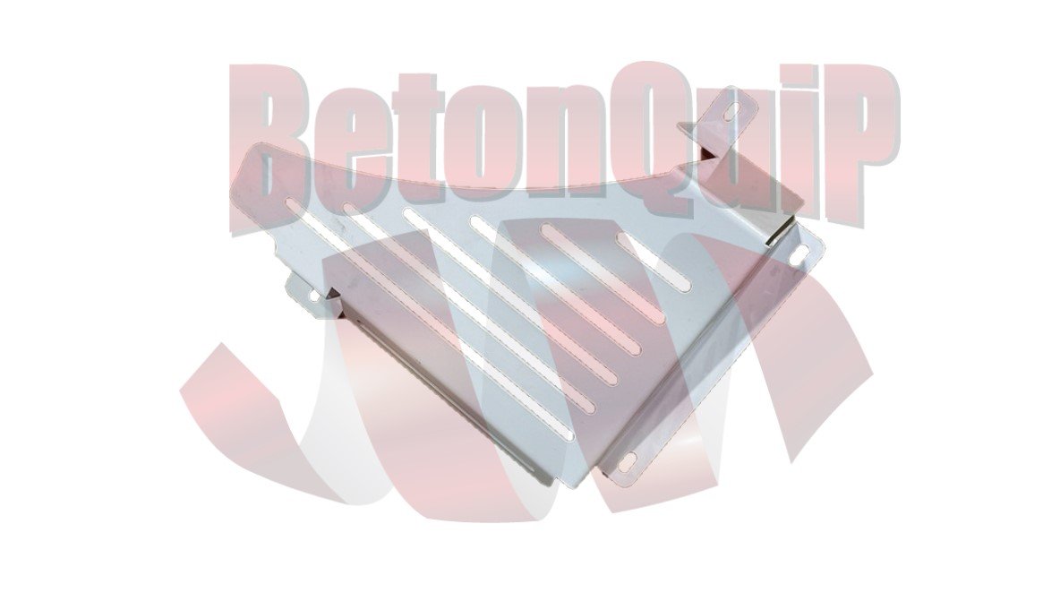 A metallic computer component, likely a heat sink or mounting bracket, with elongated slots and mounting holes on a plain white background.