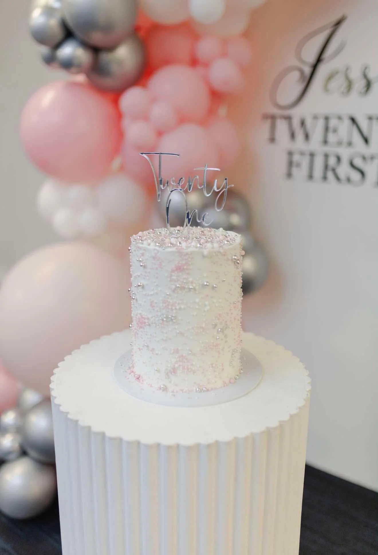 A birthday cake with a