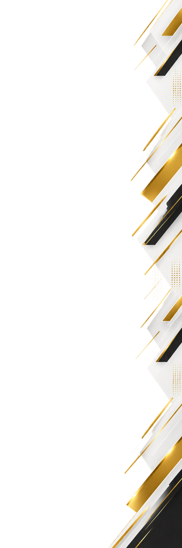 Abstract geometric pattern with white, black, gold, and yellow elements forming diagonal lines