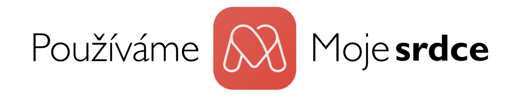 The image shows the logo of the Meta app, which consists of a white line outline forming a stylized letter 'M' on a red-orange rounded square background.