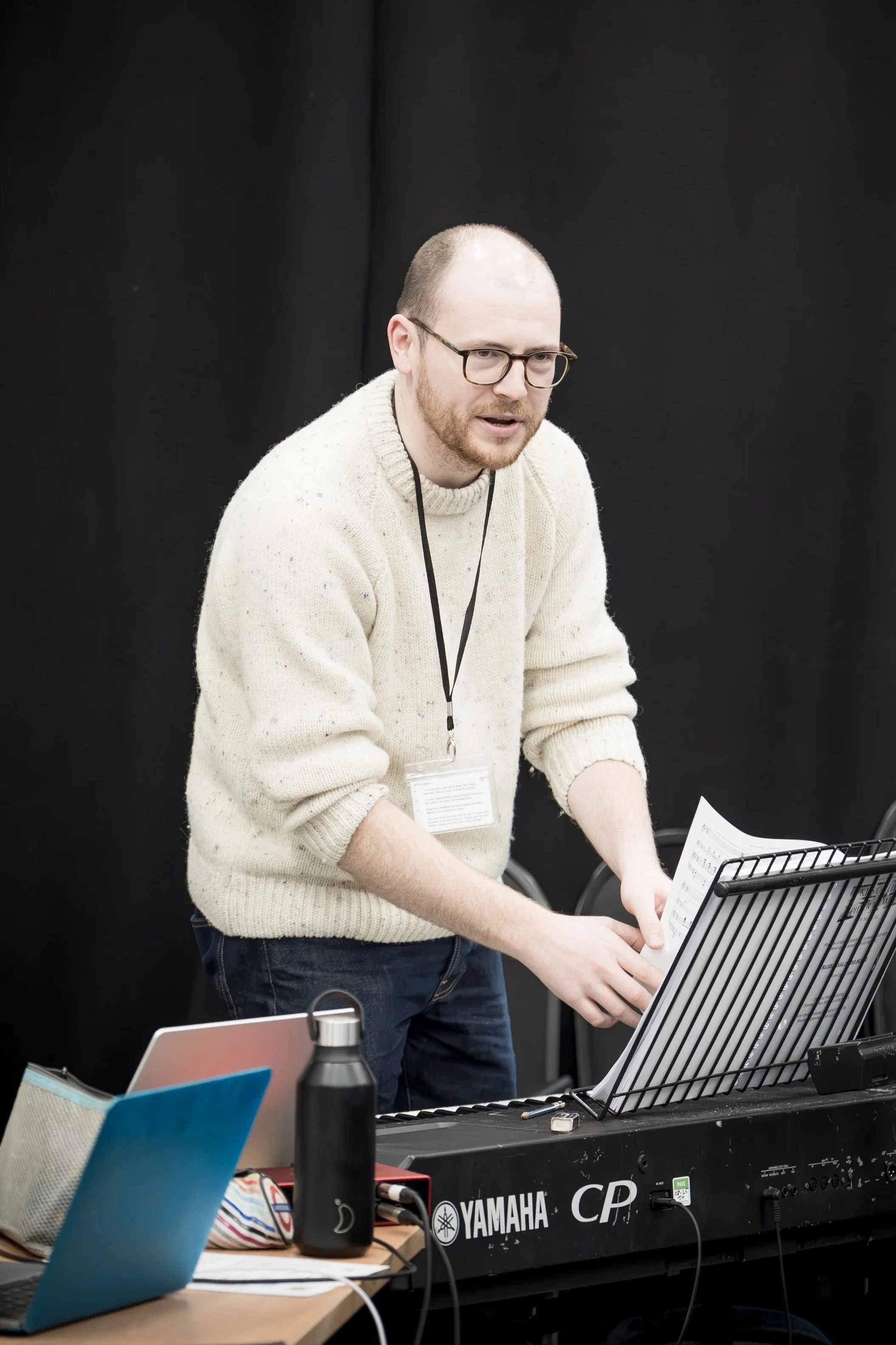 "Kiss Of The Spider Woman" in rehearsals with Dan Glover, musical director. Photo by Marc Brenner.