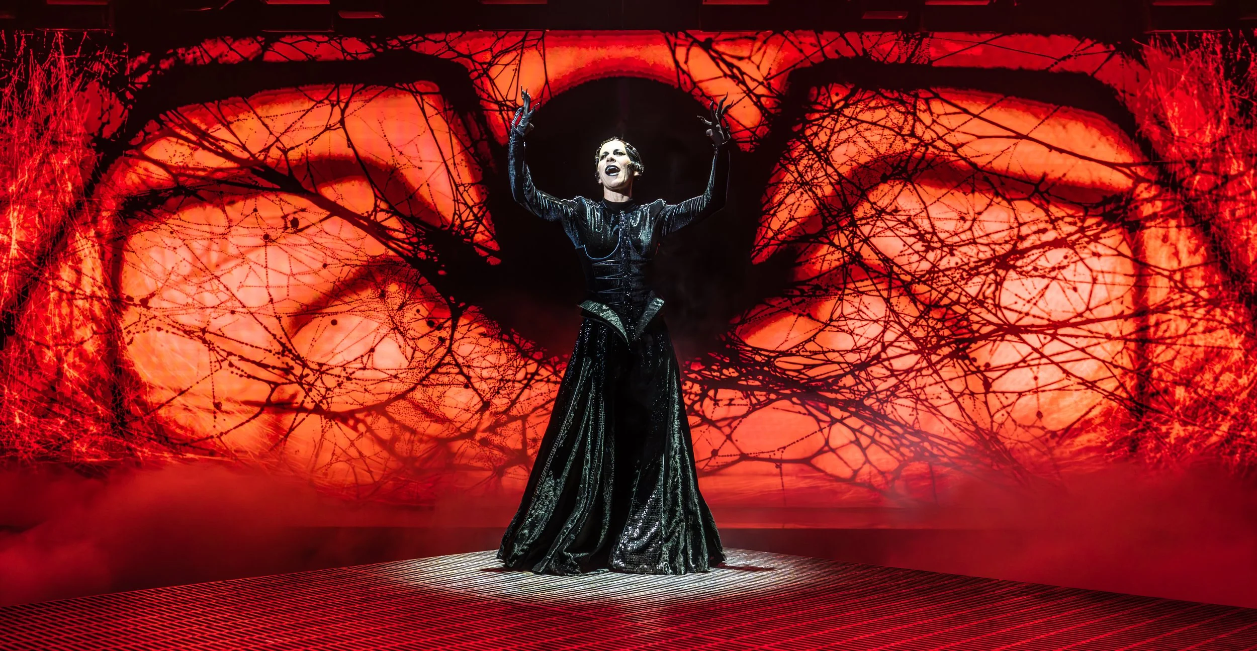 "Kiss Of The Spider Woman" production shot: Anna-Jane Casey in the title role. Photo by Marc Brenner.
