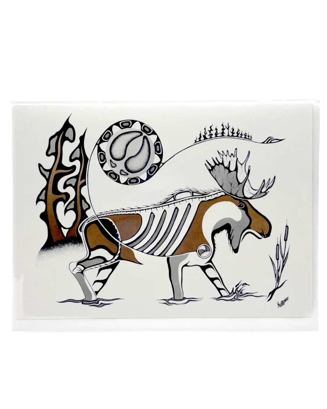 Under the September Moon Card Front.webp