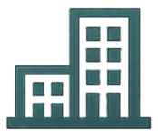Close-up of a blue multi-unit electrical panel with circuit breakers