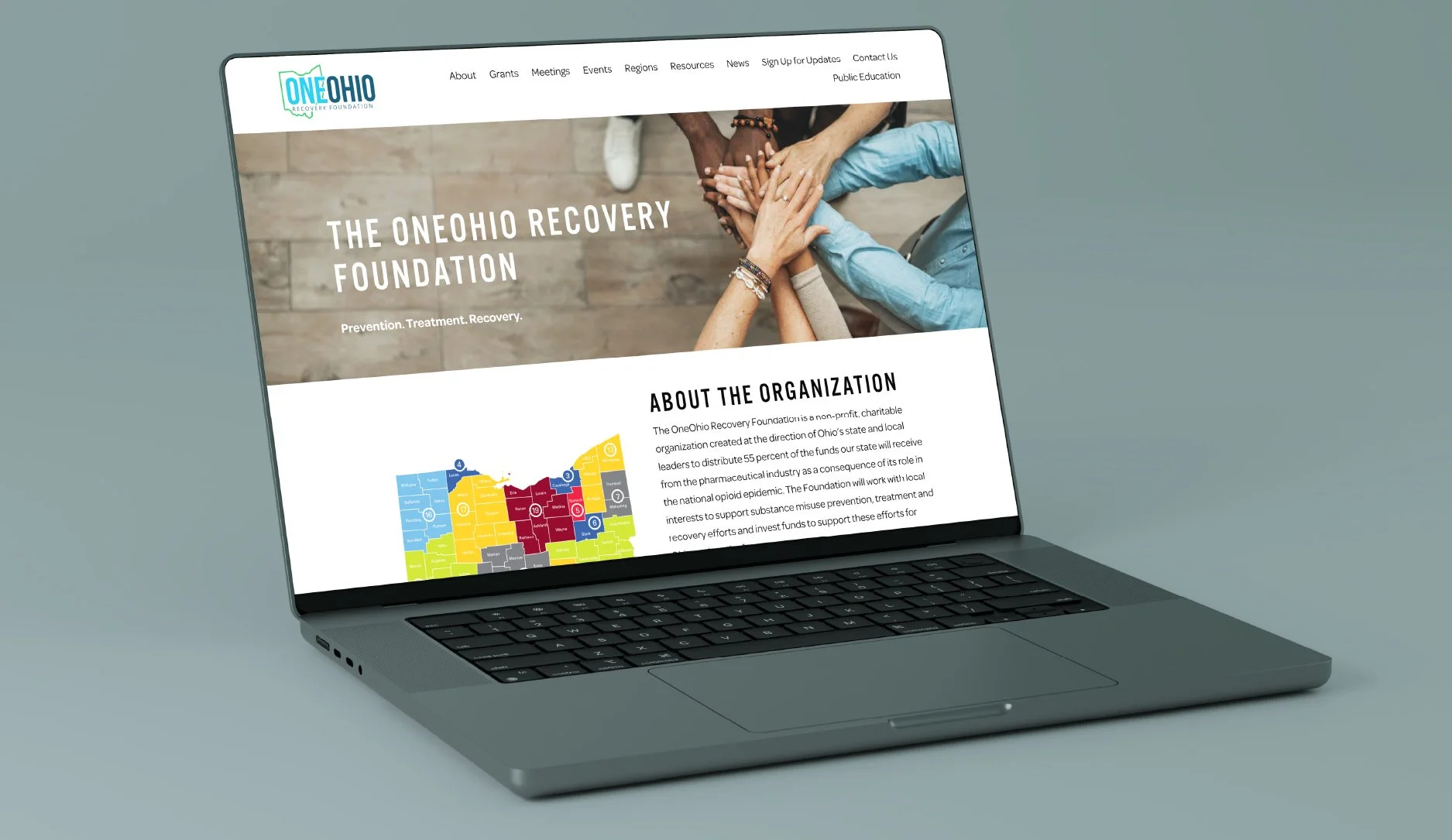View Trust Digital portfolio for One Ohio Recovery Foundation web design project