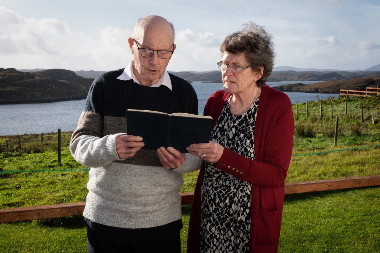 Murdo and Nanna MacInnes, Crossbost, Lewis. October 2022. Photo by Mairi M Martin. 