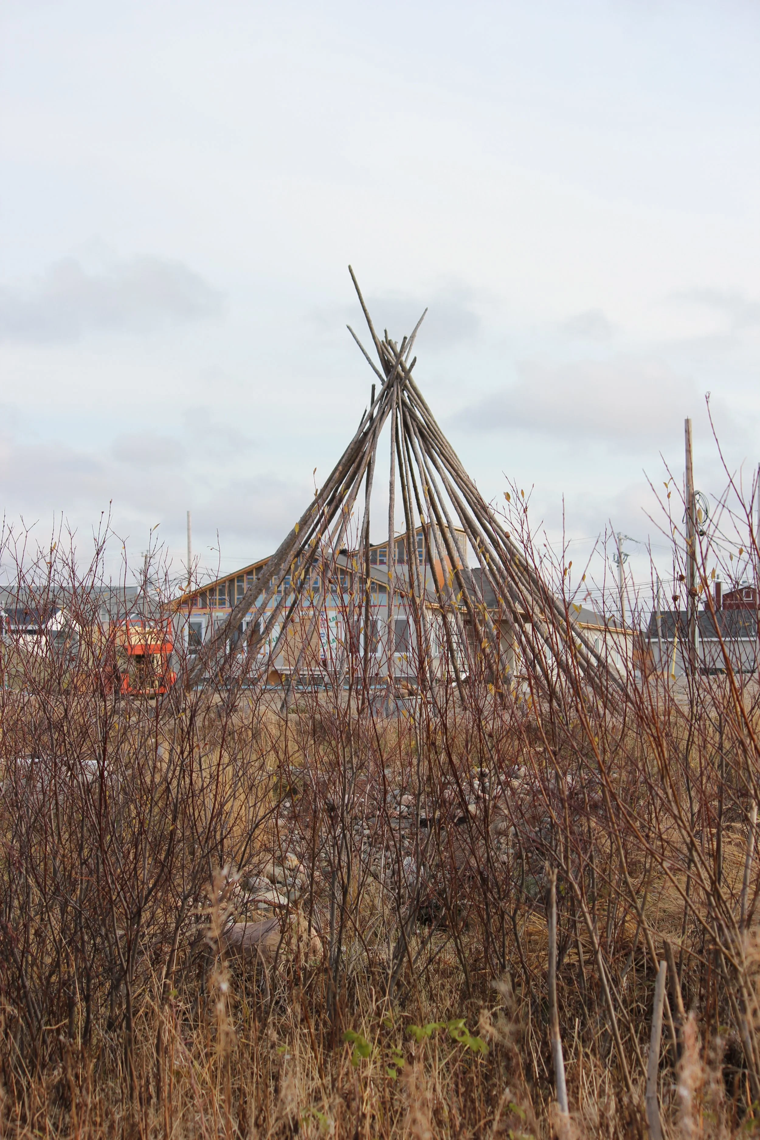 Tipi in Wemindji, Eeyou Istchee, Québec. September 2012. Photograph by Frances Wilkins.
