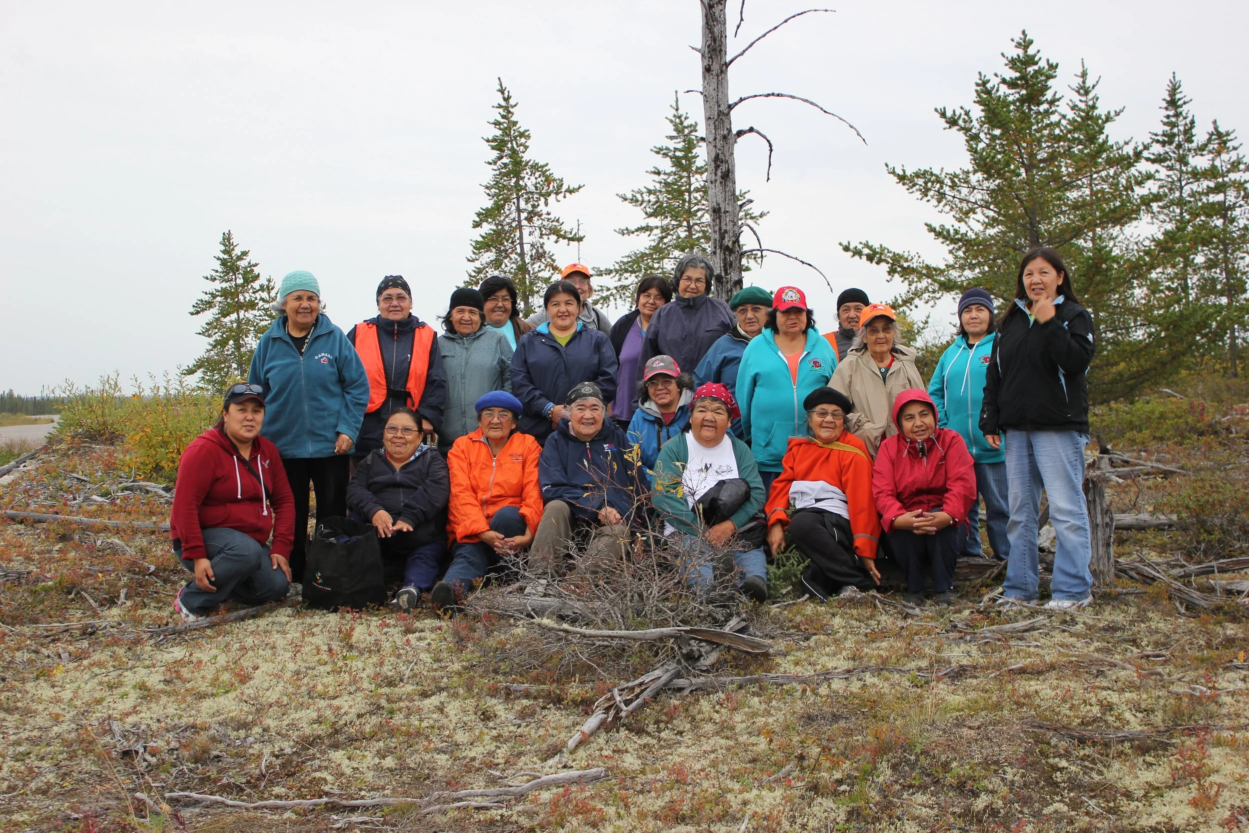 Blueberry pickers, Wemindji, Eeyou Istchee, Québec. September 2012. Photograph by Frances Wilkins.