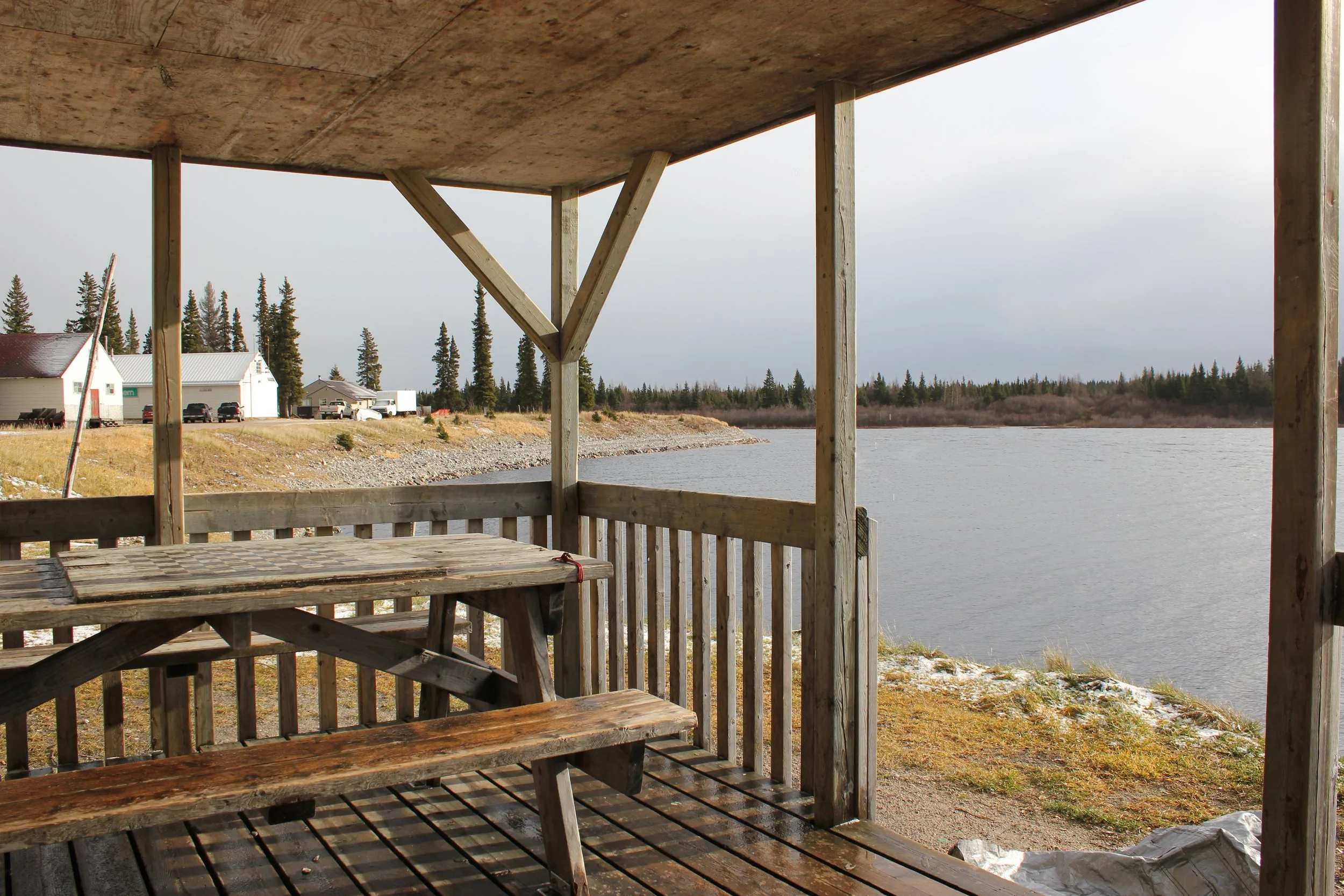 River bank, Wemindji, Eeyou Istchee, Québec. September 2012. Photograph by Frances Wilkins.