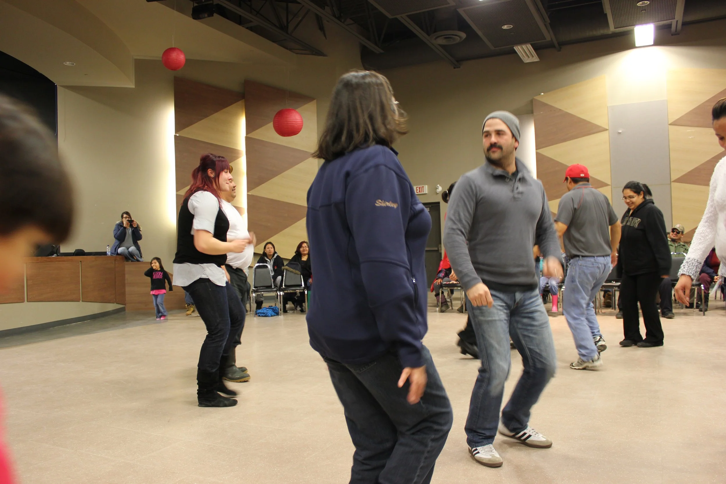  Dancers fiddle-dance event, Wemindji, Eeyou Istchee, Québec. November 2011. Photograph by Frances Wilkins.