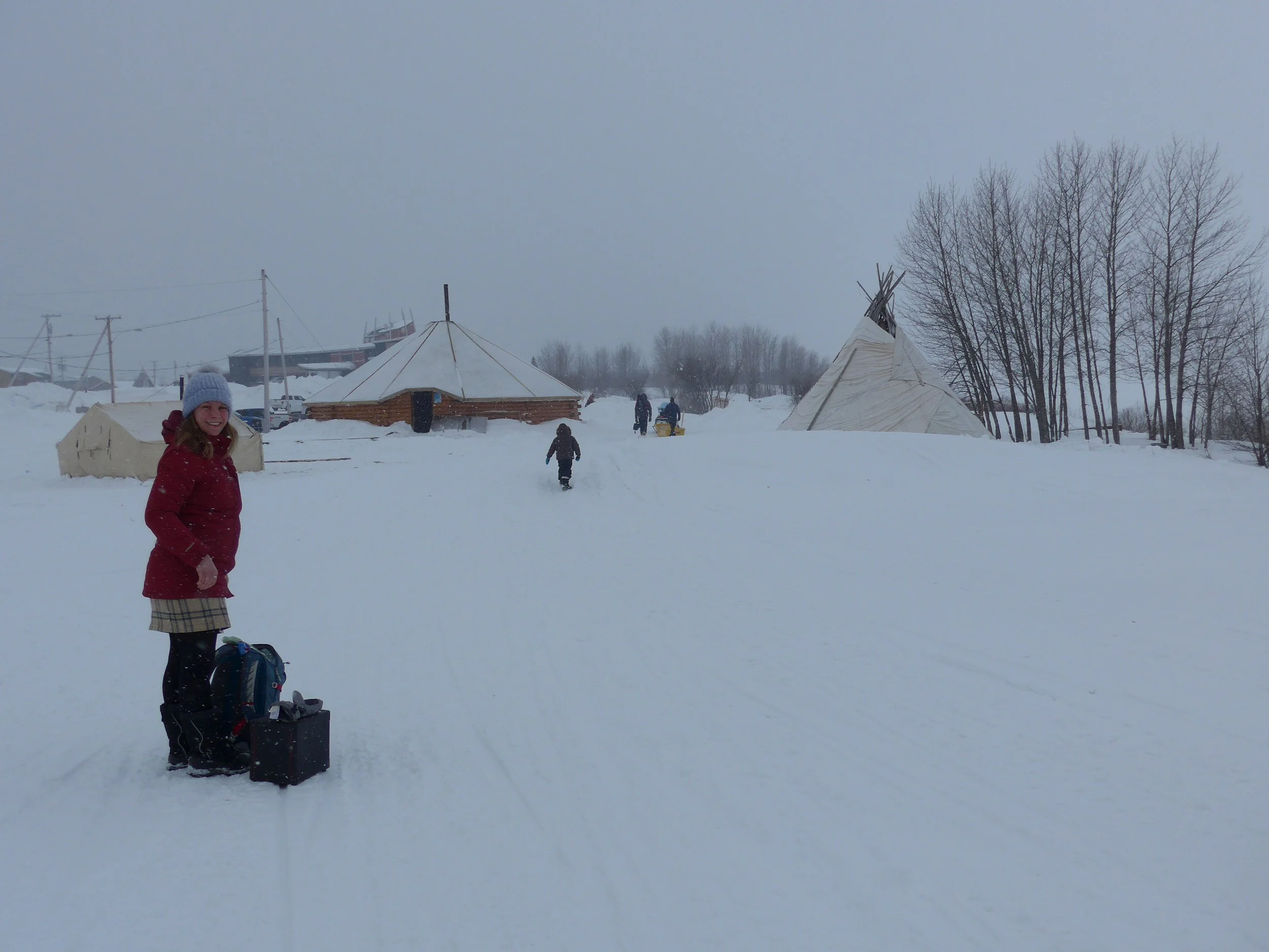 Frances in Waskaganish, Eeyou Istchee, Québec. February 2018. Photograph by Ronan Martin.
