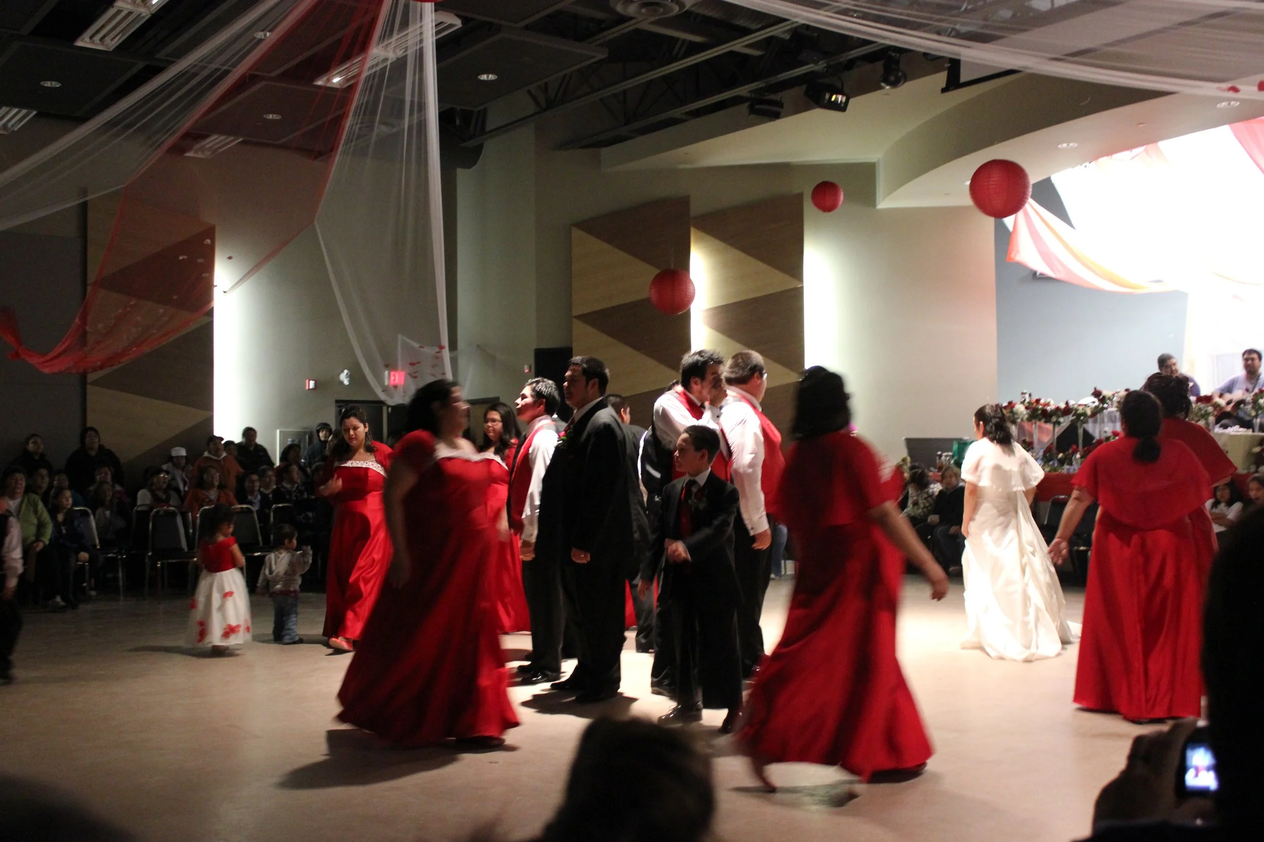 Wedding dance, Wemindji, Eeyou Istchee, Québec. November 2011. Photograph by Frances Wilkins.