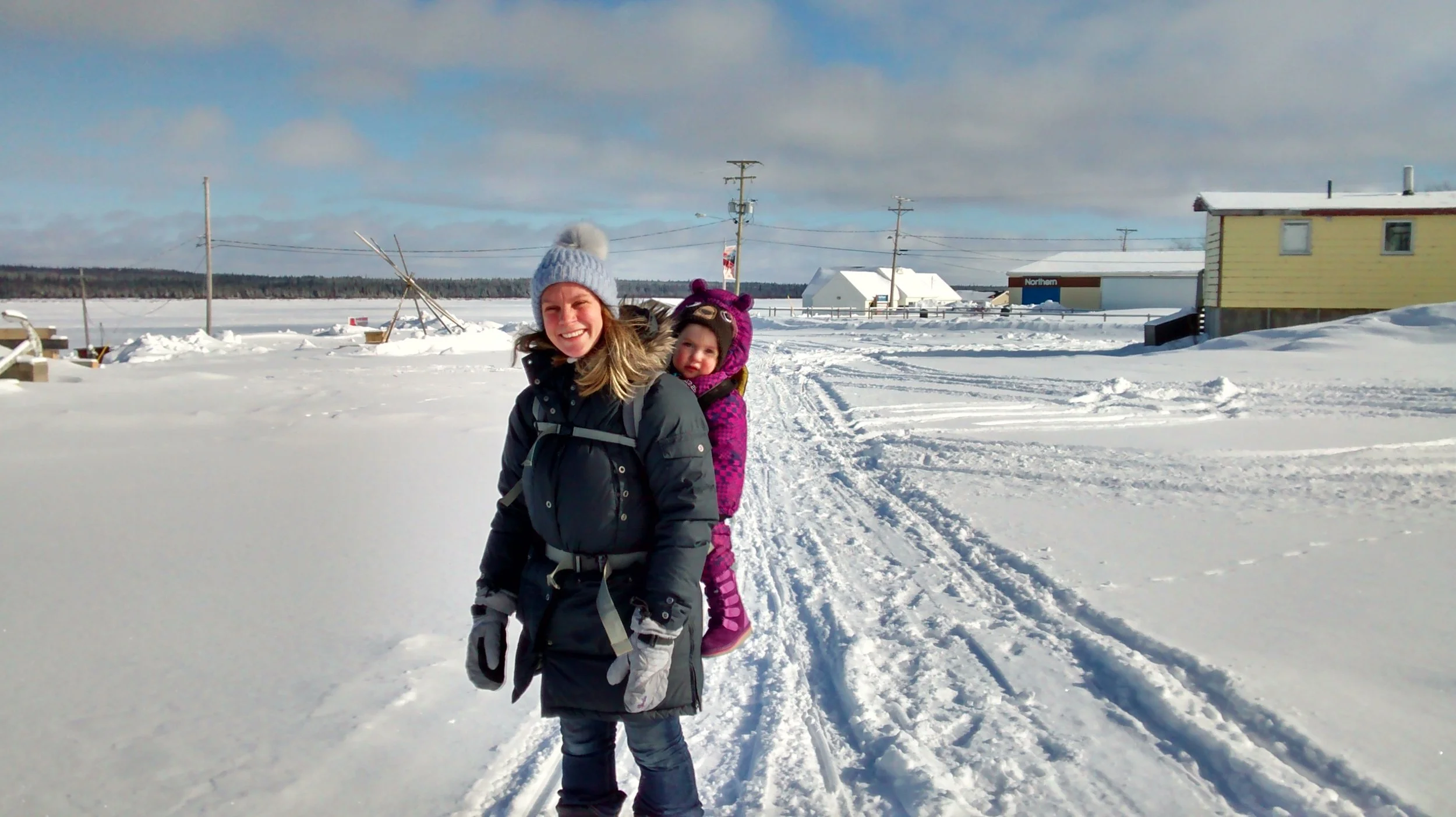 Frances and Ada, Waskaganish, Eeyou Istchee, Québec. February 2018. Photograph by Ronan Martin.