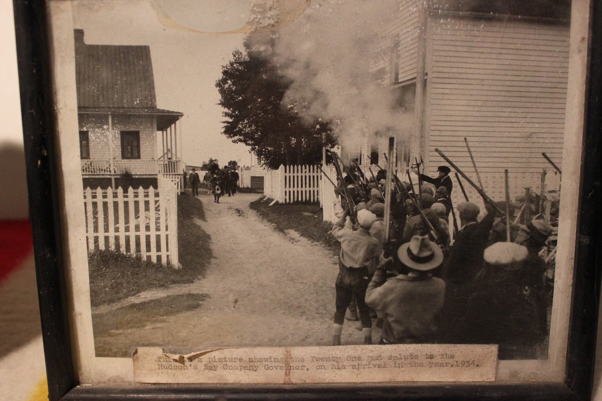 Old photograph in Hudson's Bay Company museum, Moose Factory, Northern Ontario, December 2011. Photograph by Frances Wilkins. 