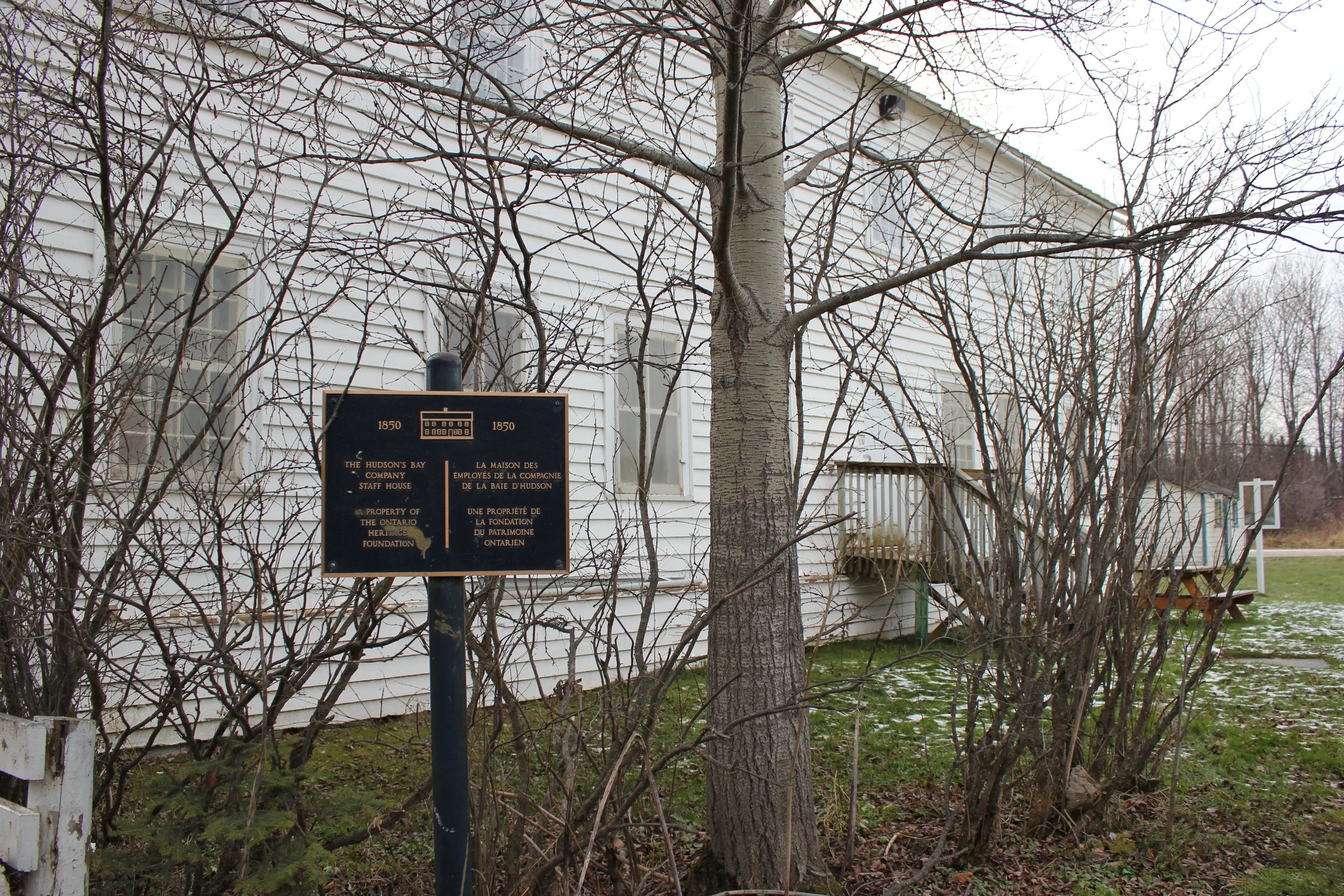 Hudson's Bay Company staff house, Moose Factory, Northern Ontario, November 2011. Photograph by Frances Wilkins. 