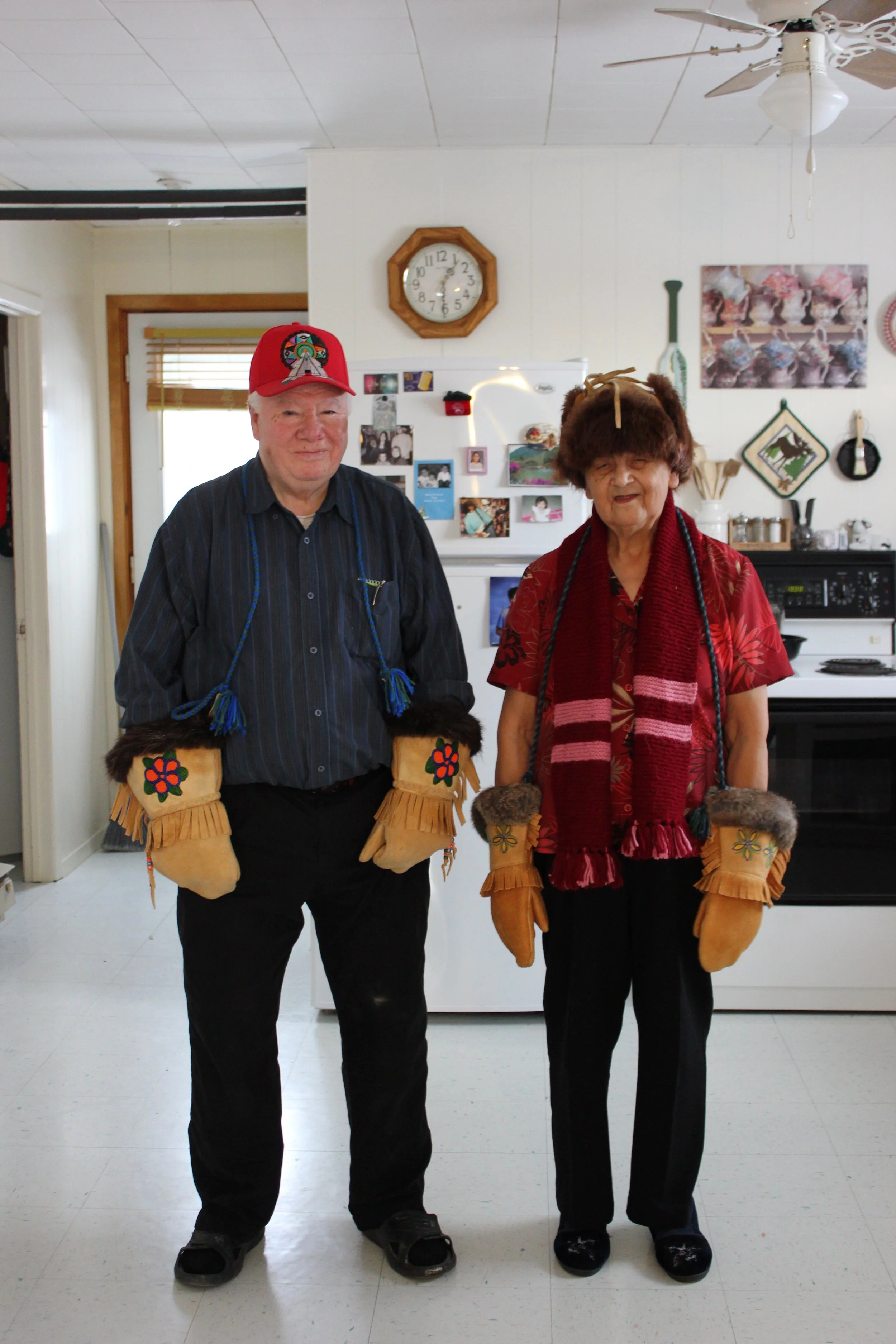 James and Daisy Cheechoo, Moose Factory, Northern Ontario, December 2011. Photograph by Frances Wilkins. 