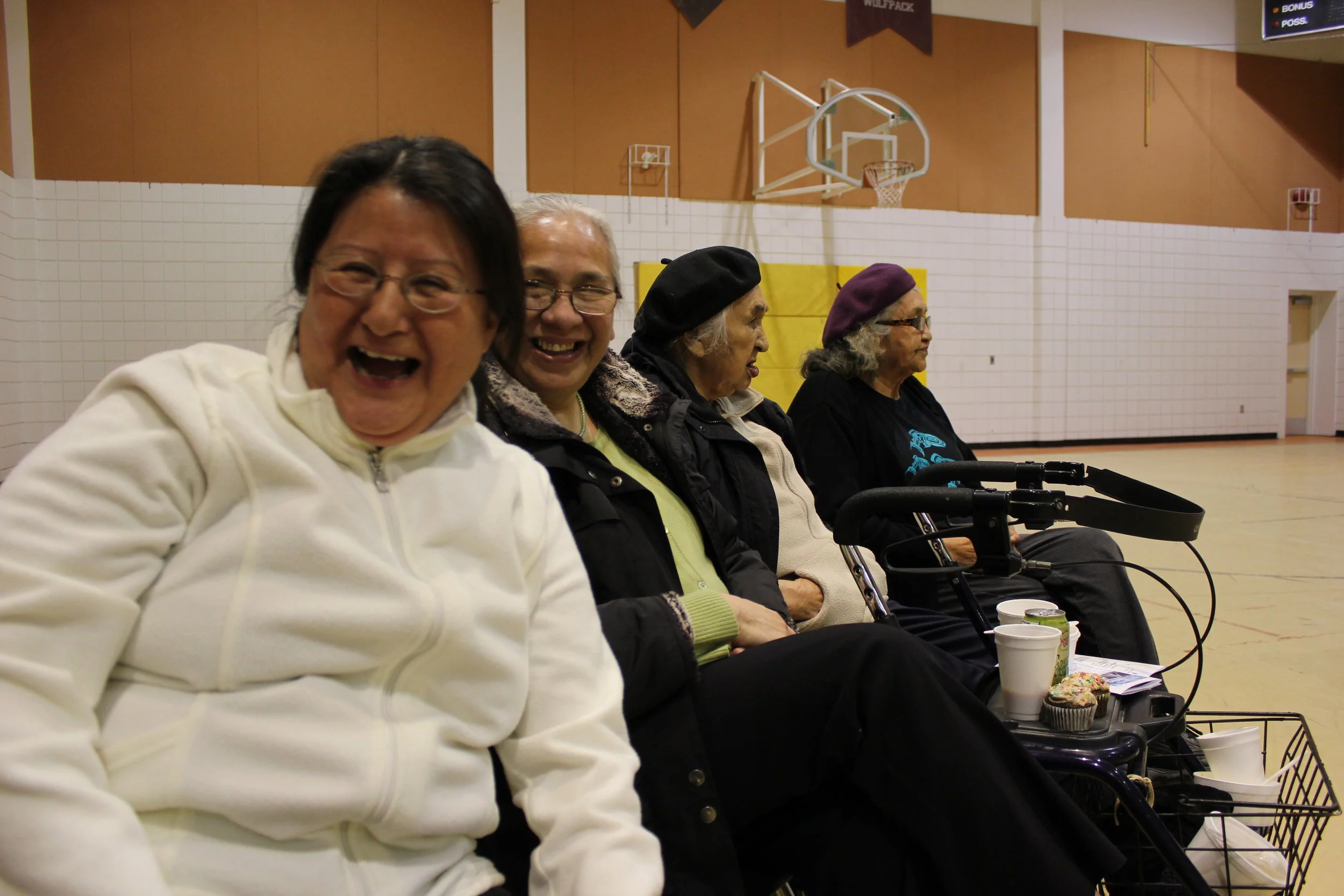 Ladies at fiddle event, Moose Factory, Northern Ontario, December 2011. Photograph by Frances Wilkins. 