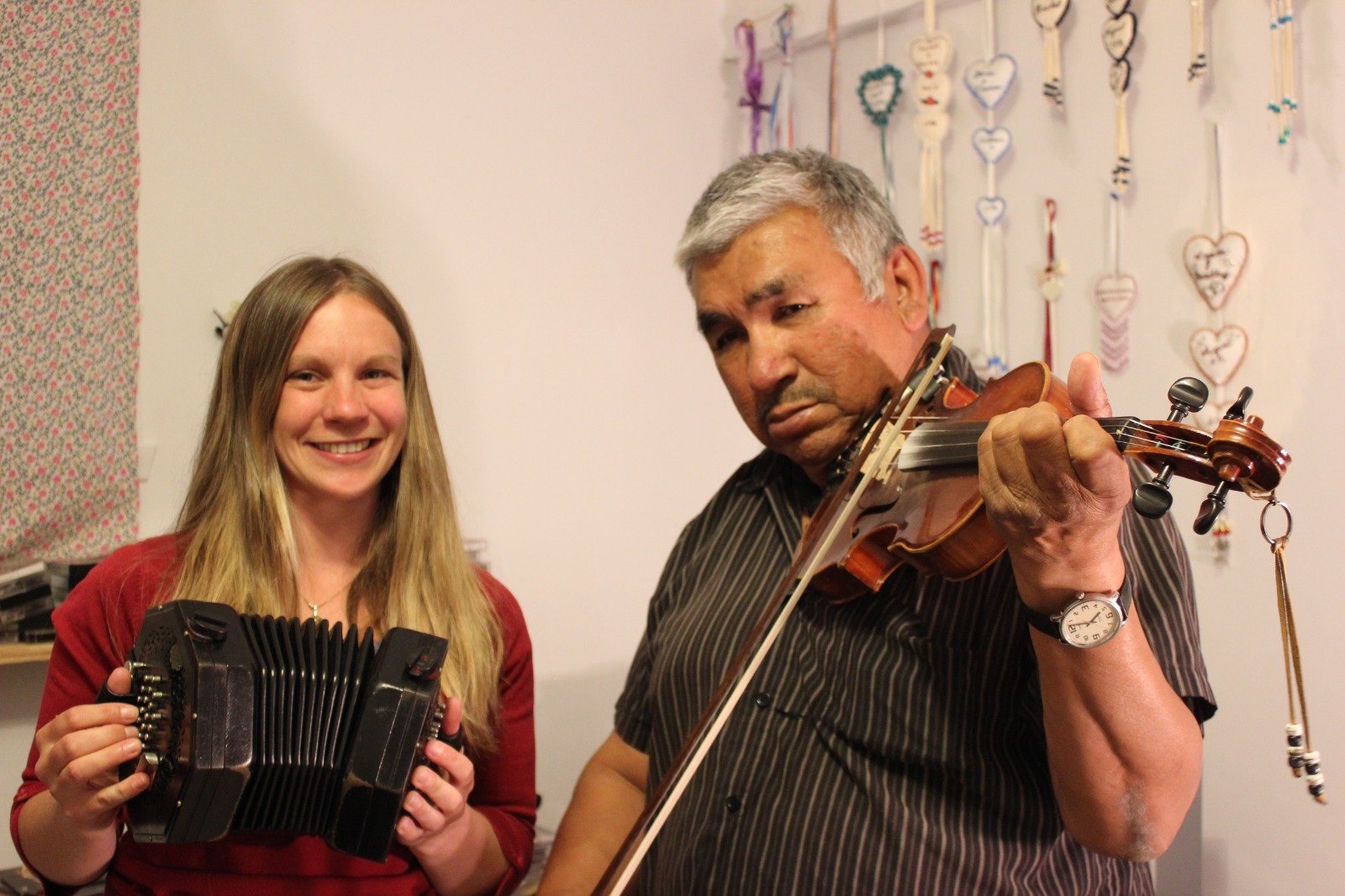 Frances with James Stewart, Chisasibi, Québec. 