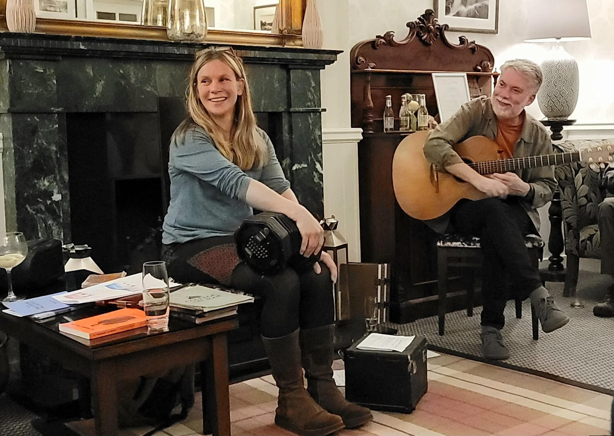 Frances with Brian Ó hEadhra, Skye.