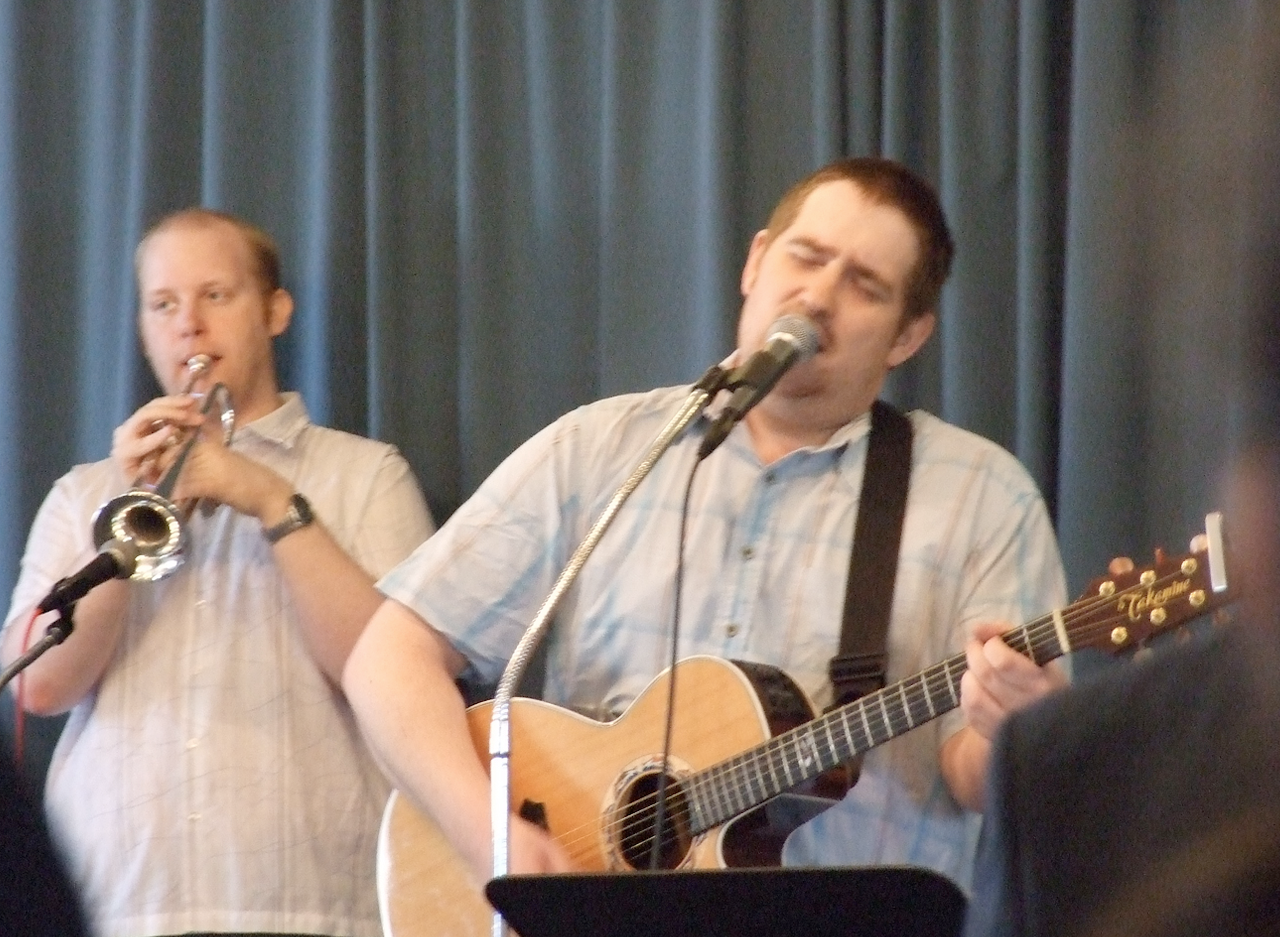 New Hope Church, Peterhead. Sunday service worship group. May 2007. Photo by Frances Wilkins. 
