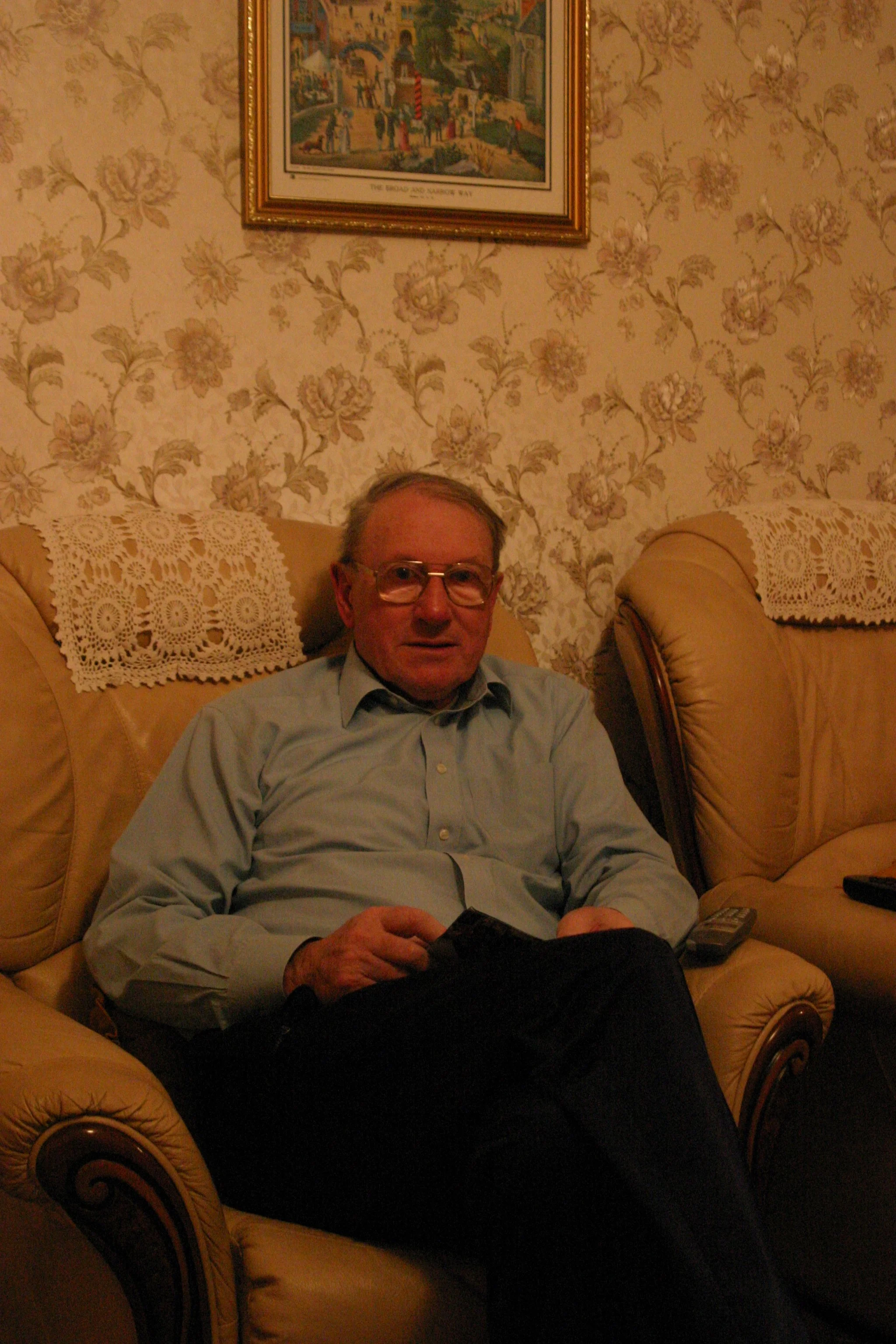 George West, male voice choir singer, Boddam, Aberdeenshire, February 2007. Photograph by Frances Wilkins.