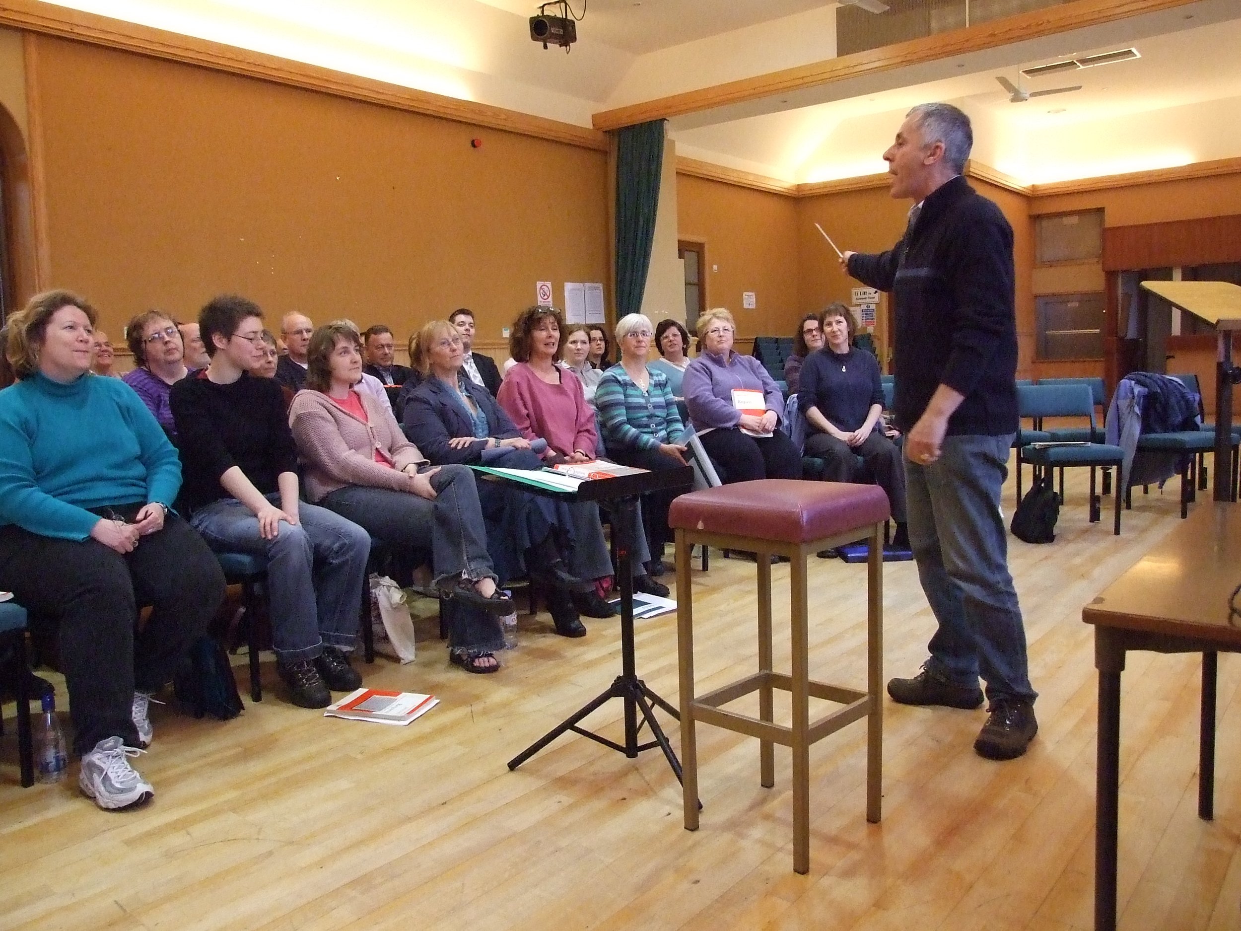 Lerwick Choral Society practice, Islesburgh Community Centre, Lerwick, Shetland, April 2007. Photograph by Frances Wilkins. 