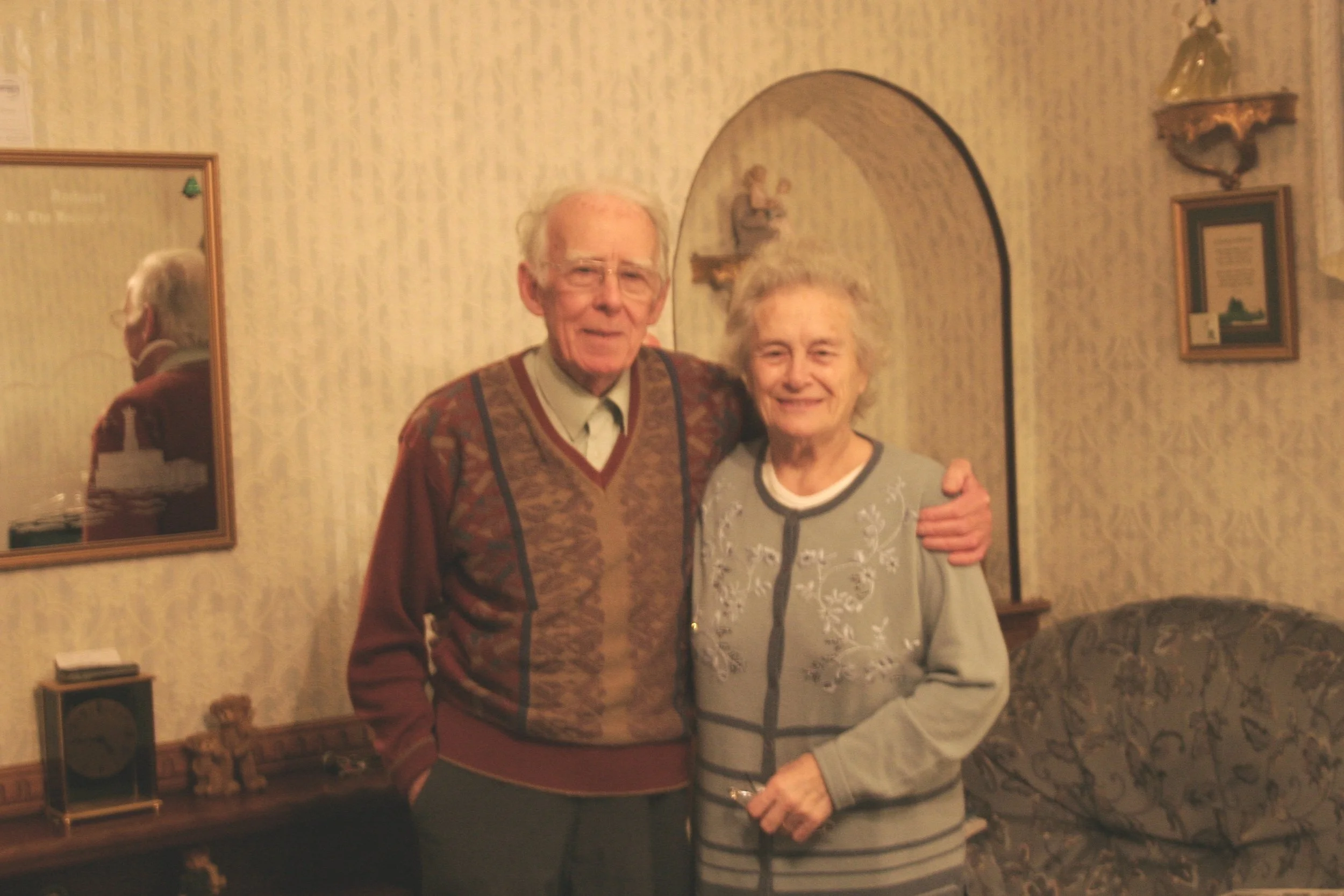 Davie and Mrs Davidson, Peterhead, Aberdeenshire. November 2006. Photo by Frances Wilkins.