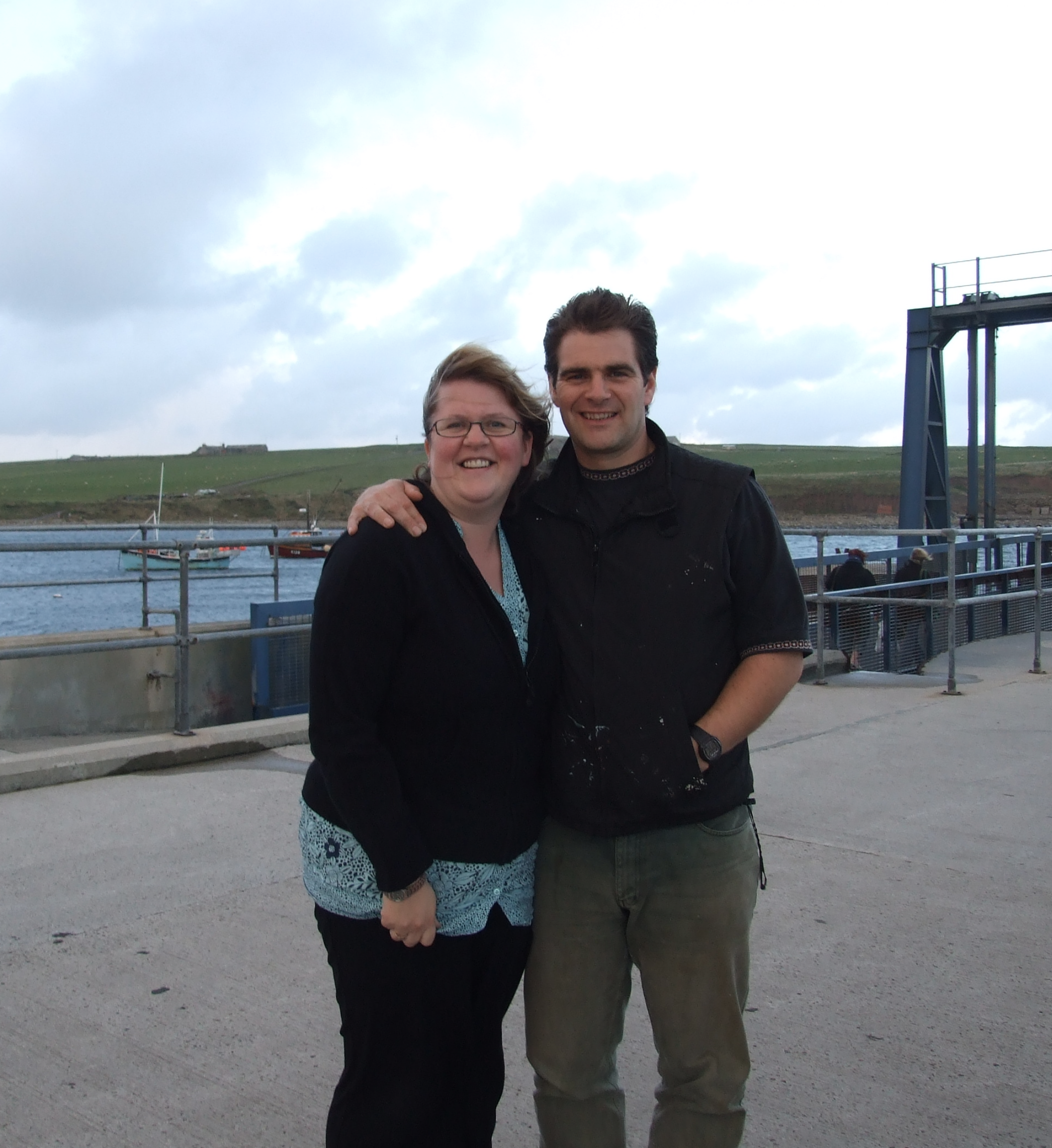 Michael and Christine Harcus, singers, September 2007, Westray, Orkney Islands. Photograph by Frances Wilkins.