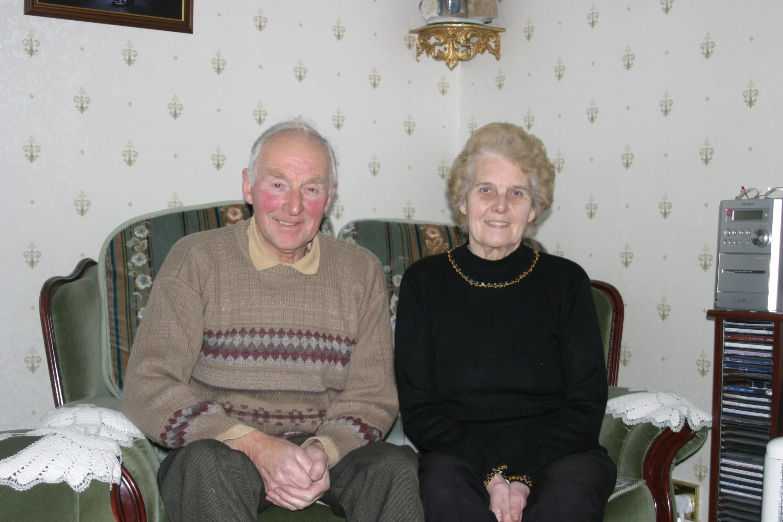 Evan and Dorothy Ritchie, Inverallochy, Aberdeenshire, February 2007. Photograph by Frances Wilkins.
