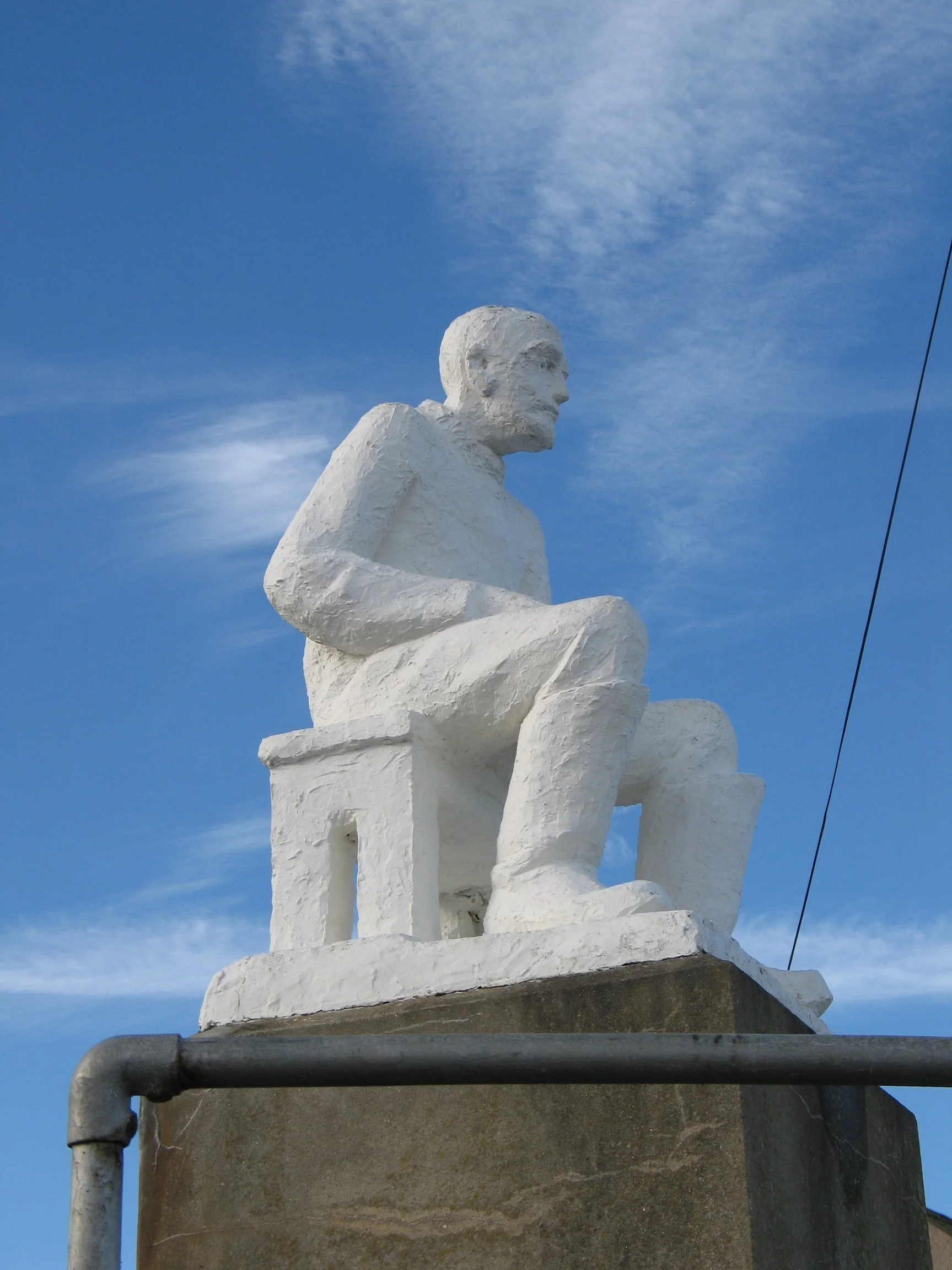 Fisherman statue, Findochty, Aberdeenshire. October 2006. Photograph by Frances Wilkins. 
