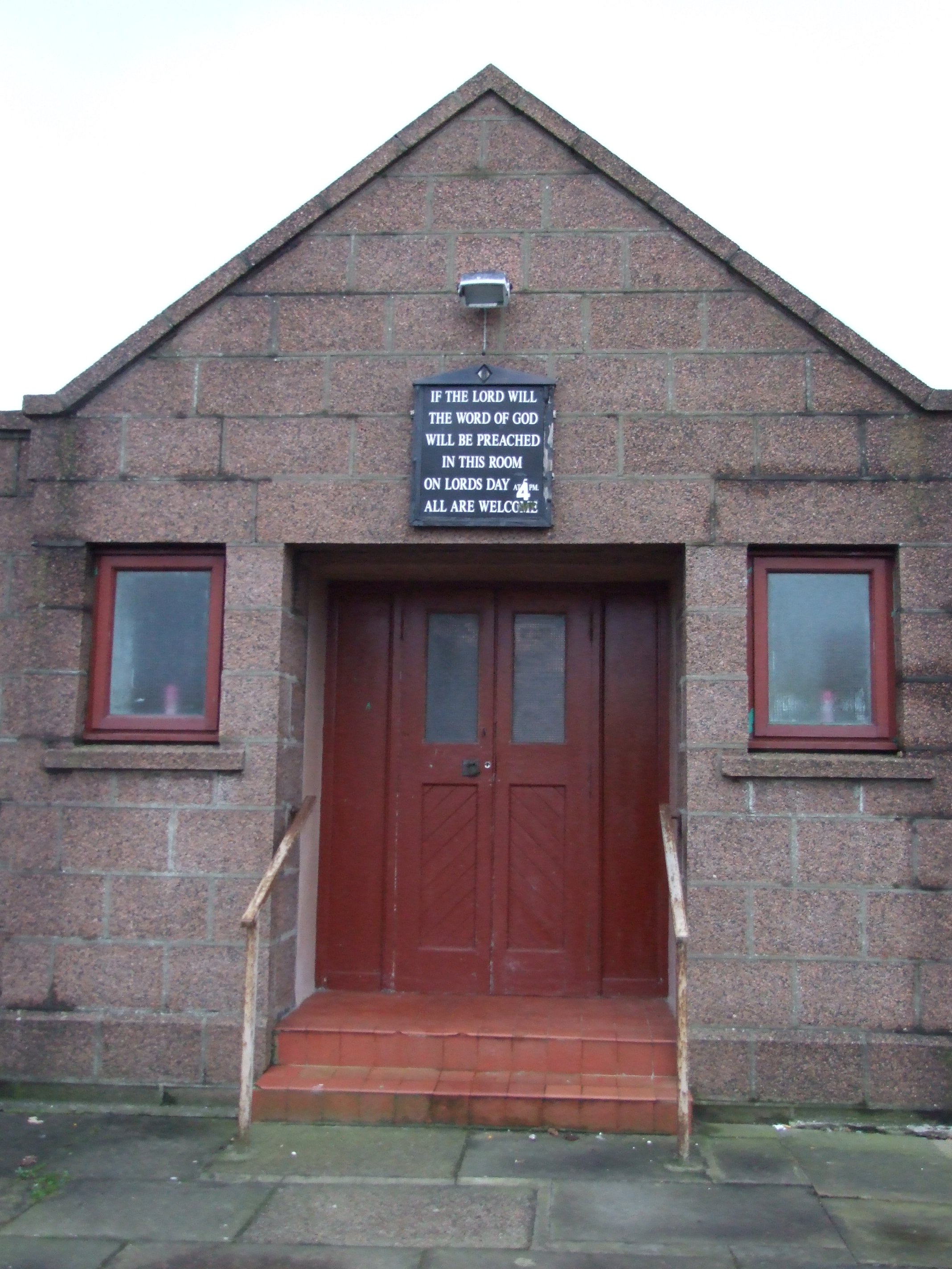 Gospel hall, Peterhead, Aberdeenshire, July 2008. Photograph by Frances Wilkins.