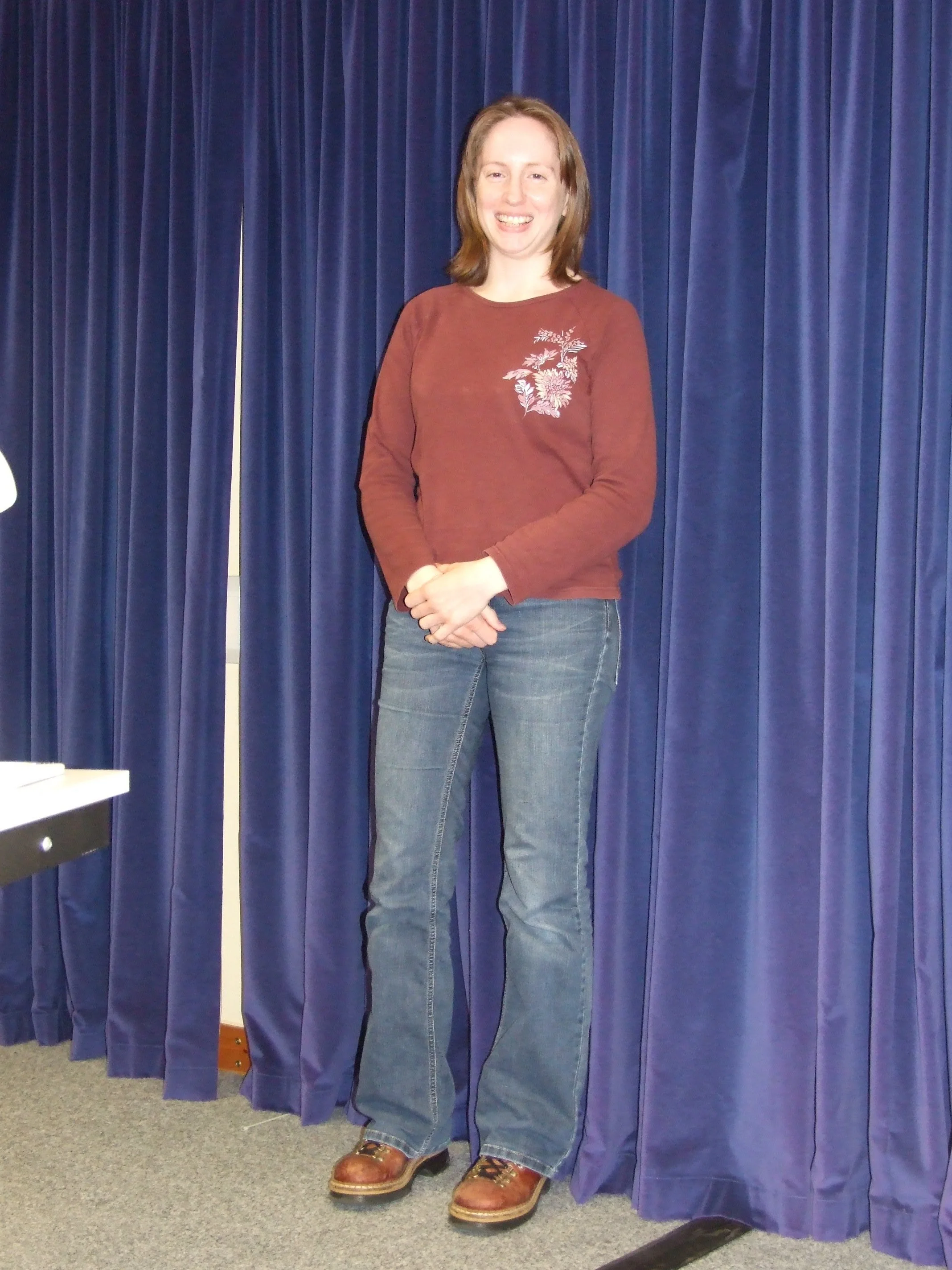 Angela Watt, singer, Lerwick, Shetland. May 2007. Photograph by Frances Wilkins.