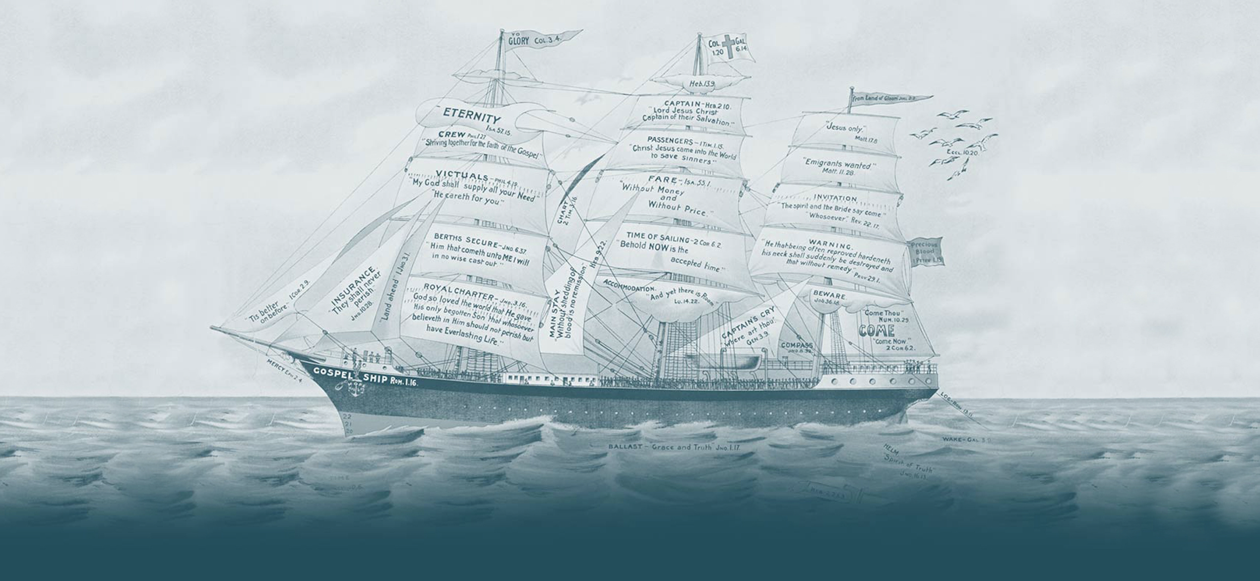 'The Gospel Ship' by Henry Pickering, c1880.