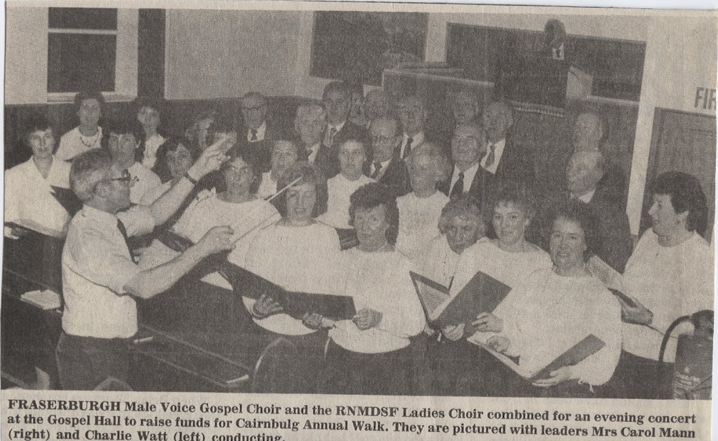 Fraserburgh Ladies and Gospel Male Voice Choir, 11 Jan 1988.
