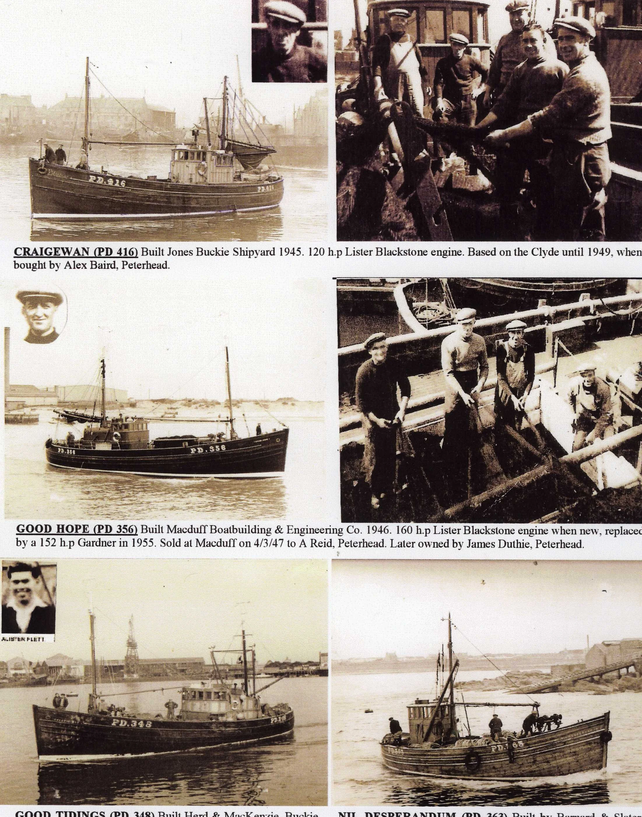 Peterhead Fishing Vessels. Photographs courtesy of Stephen Ritchie.