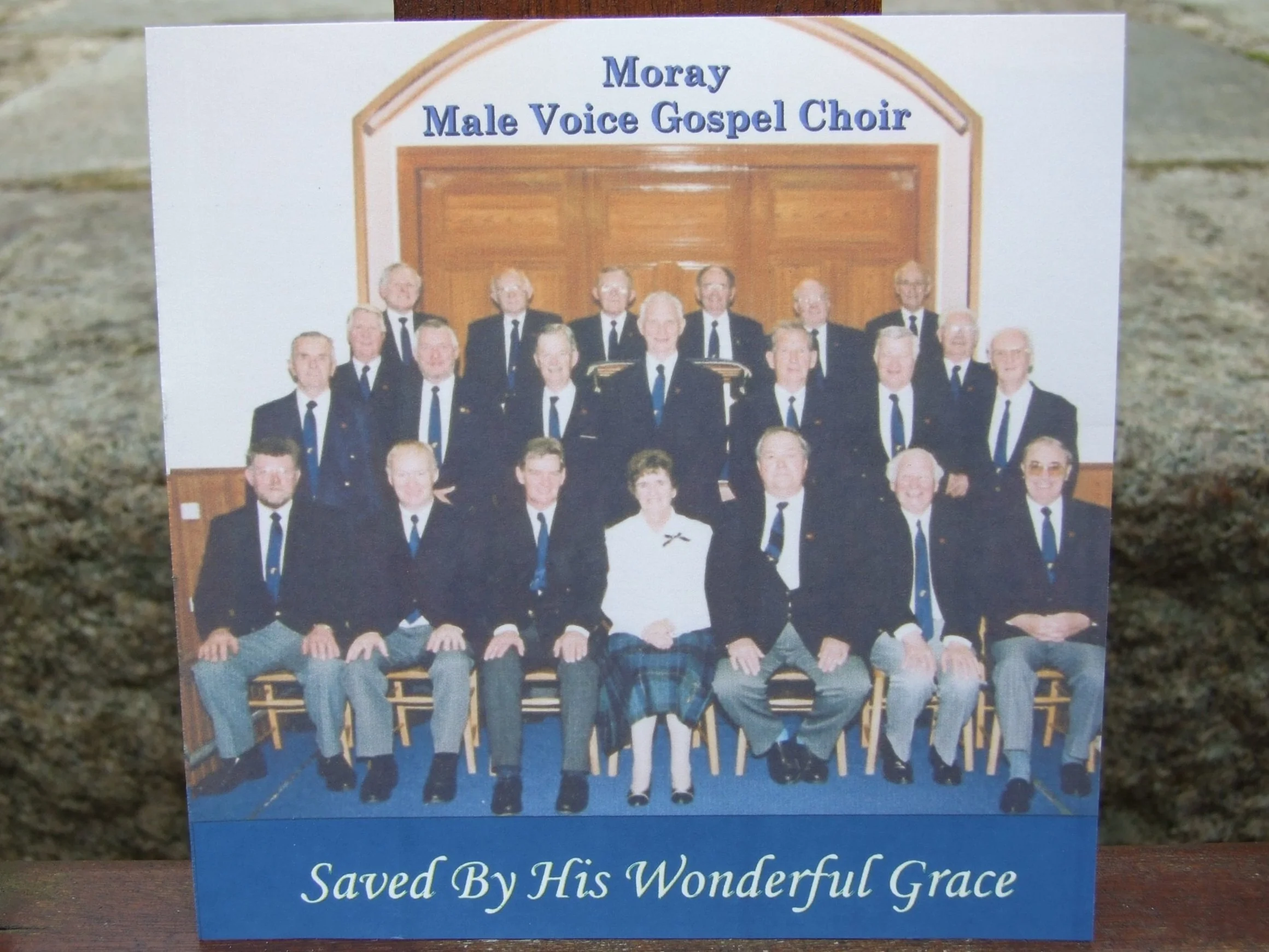 Moray Male Voice Gospel Choir, 'Saved by His Wonderful Grace' album cover [n.d.].