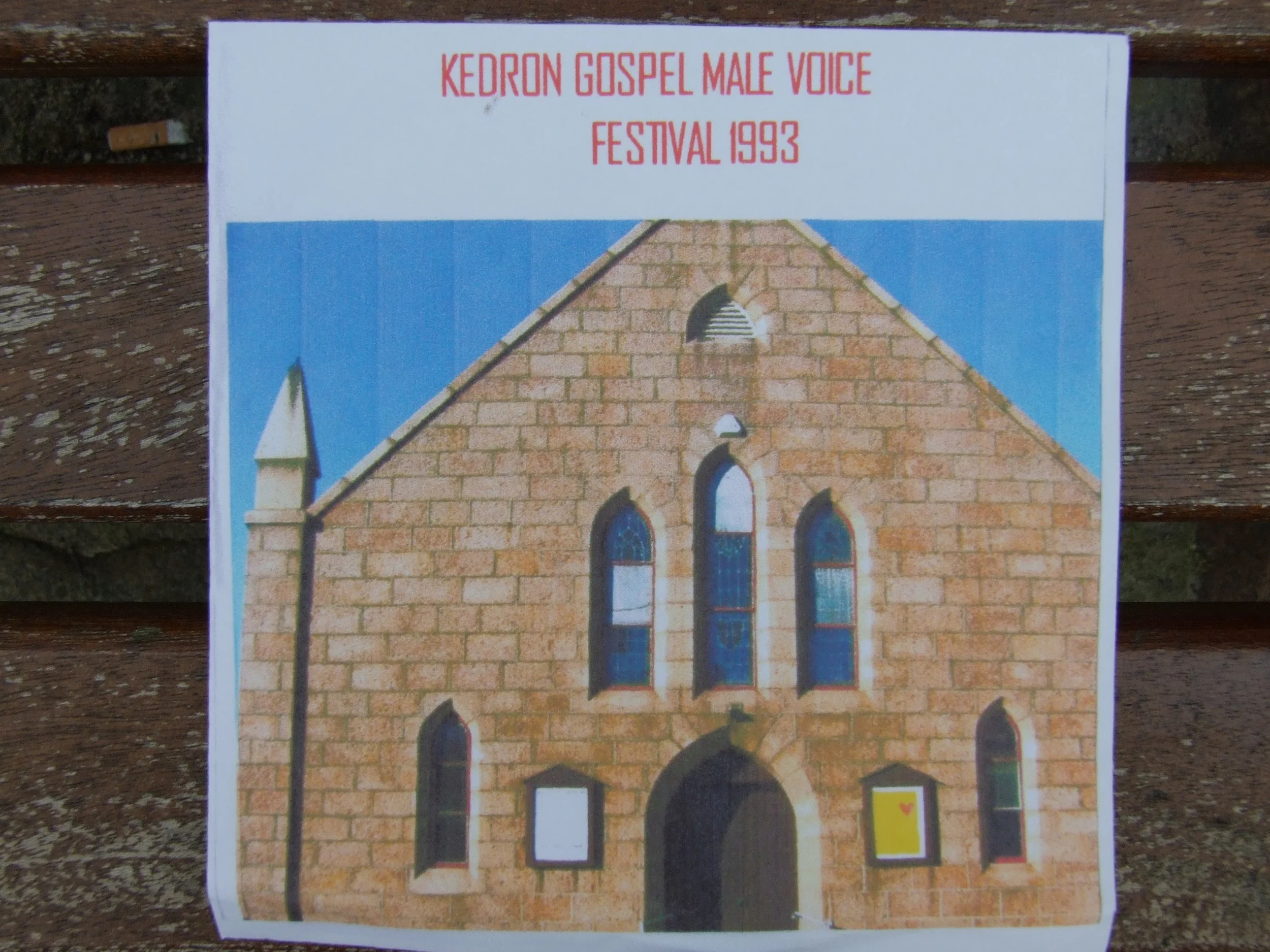 Kedron Gospel Male Voice Festival (Peterhead) album cover (1993).