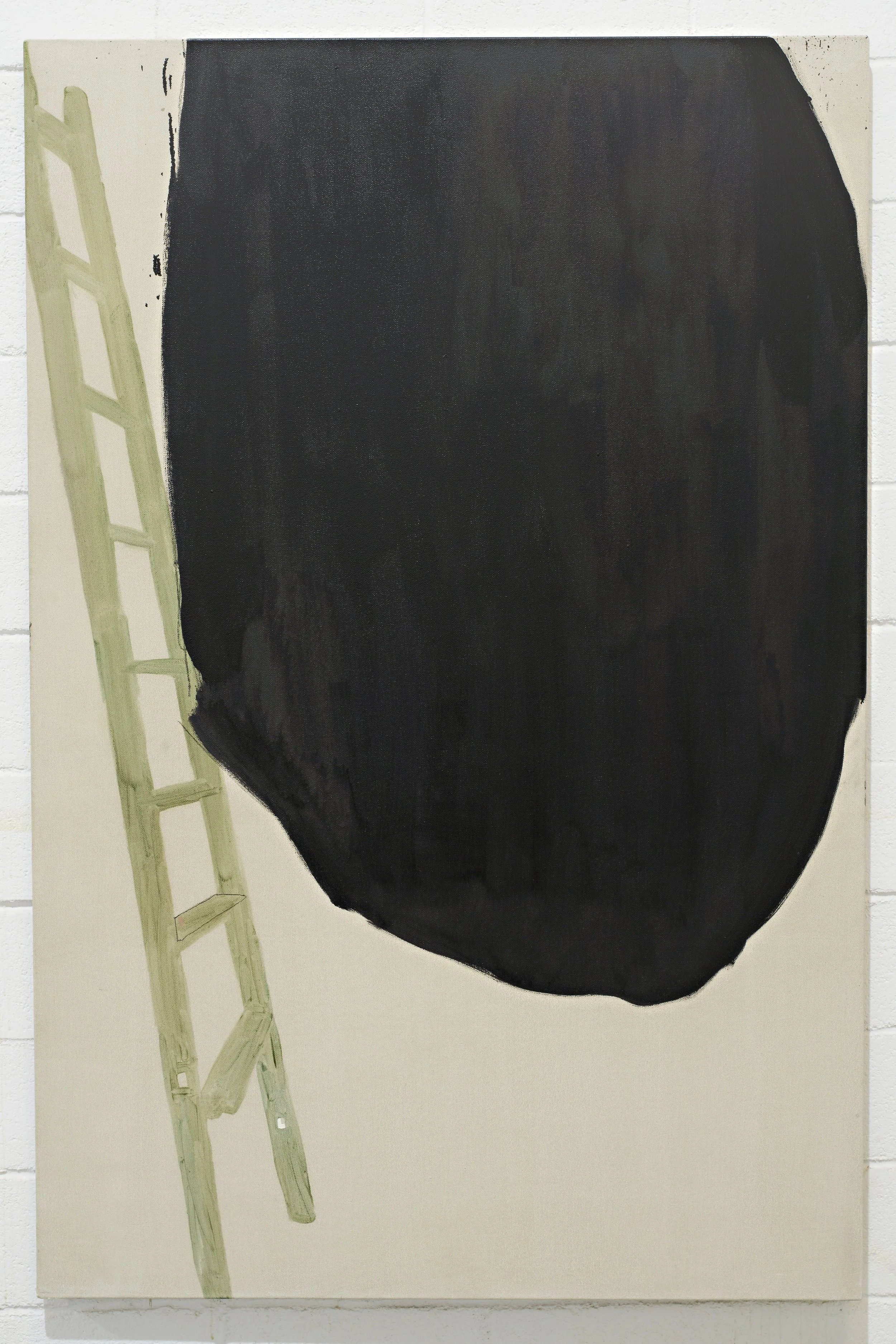 Figure 3. Great black figure on a ladders.
Oil on linen
195 x 130 cm
2026