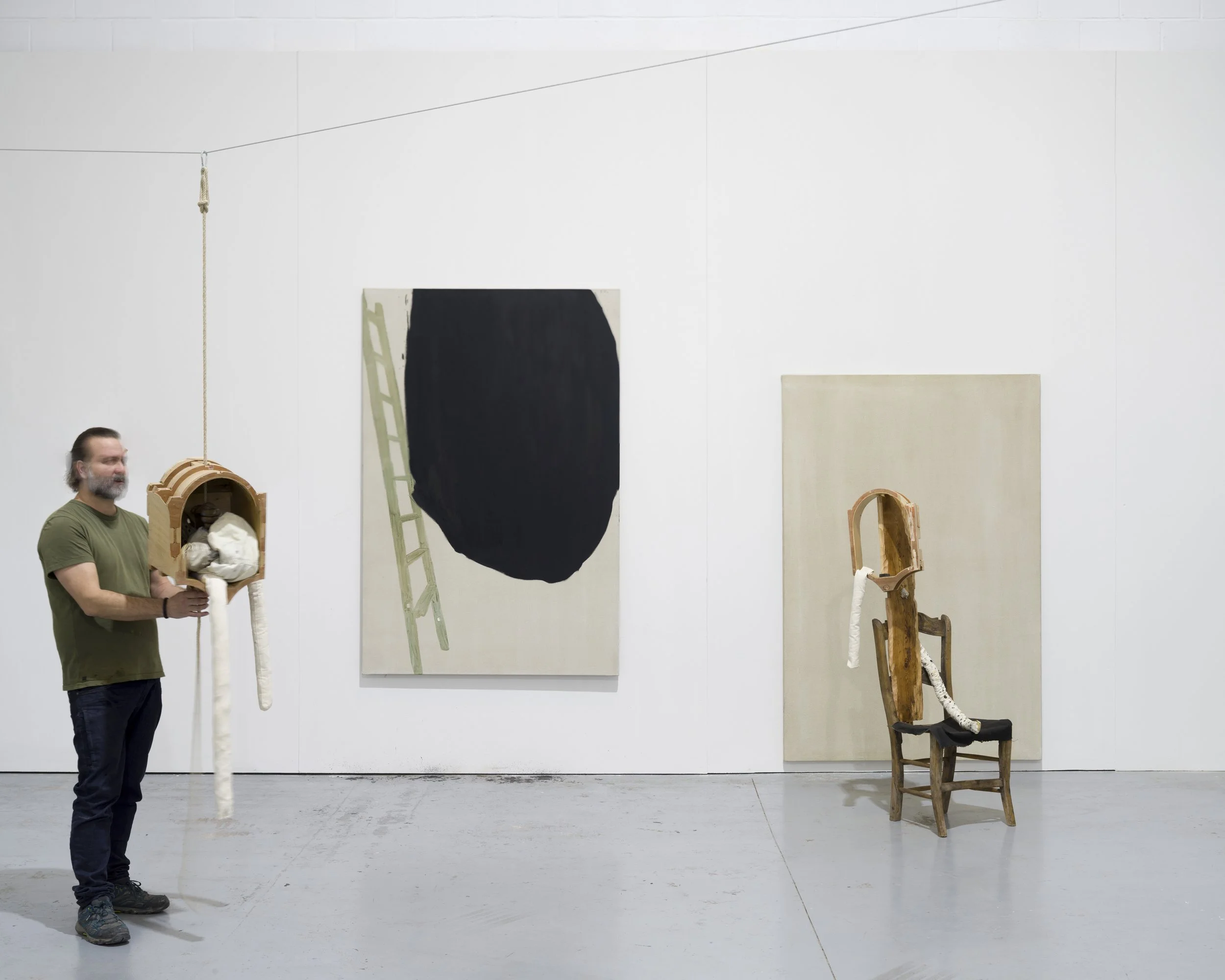 Artist in studio-creating-contemporary