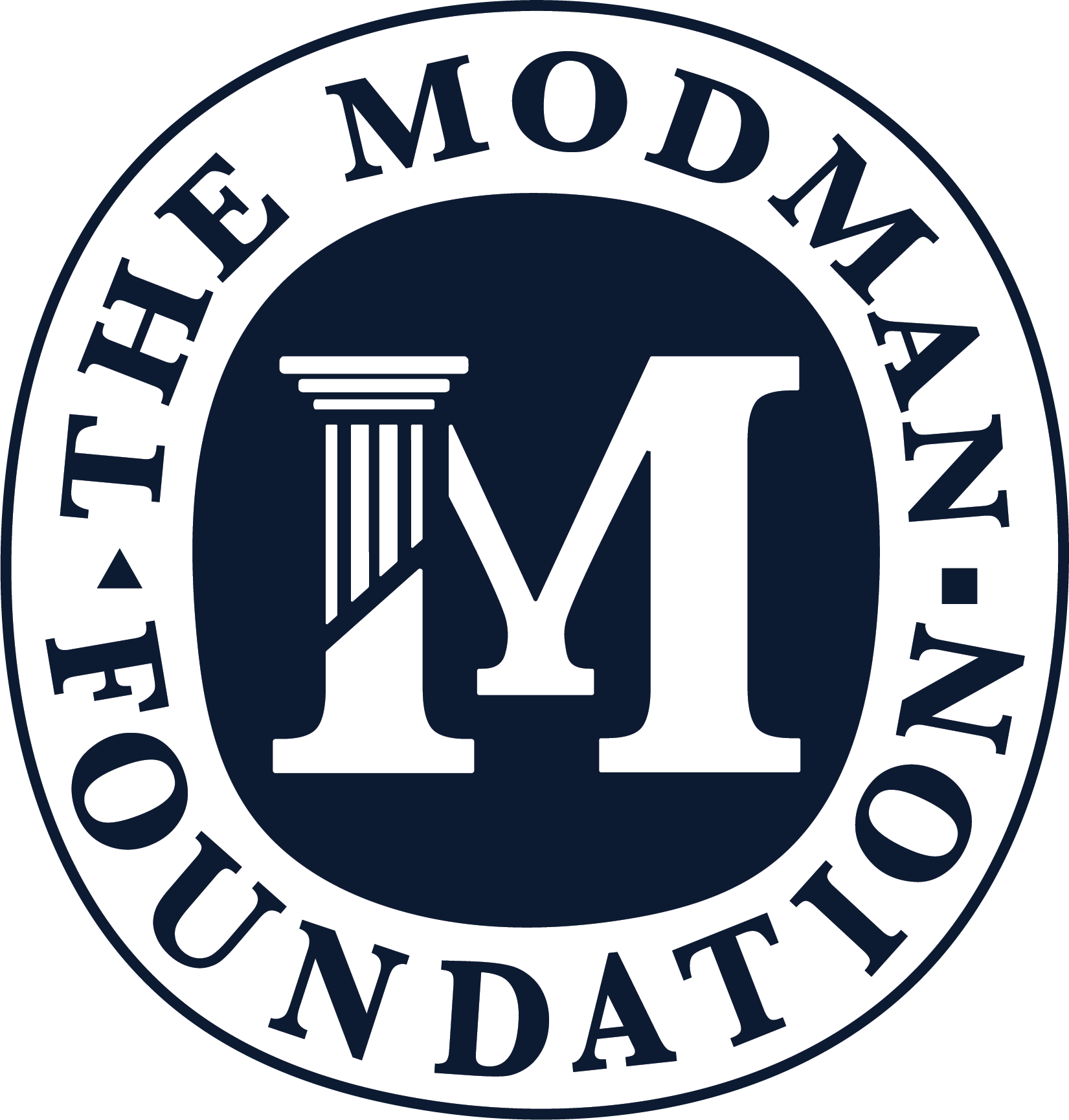 The logo of the University of Yale featuring a classical Greek column and the words 'The Modern University' in a circular arrangement.
