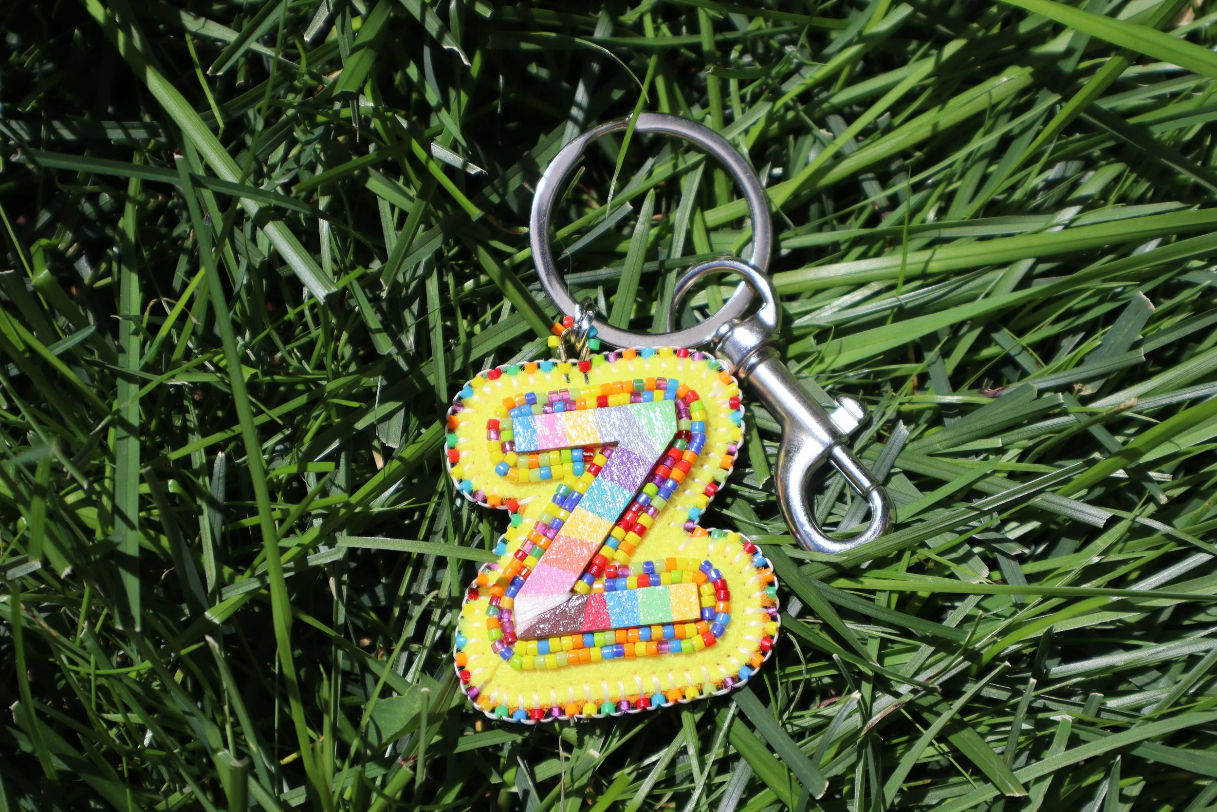 ROY G BIV Letter Keychain "Z"