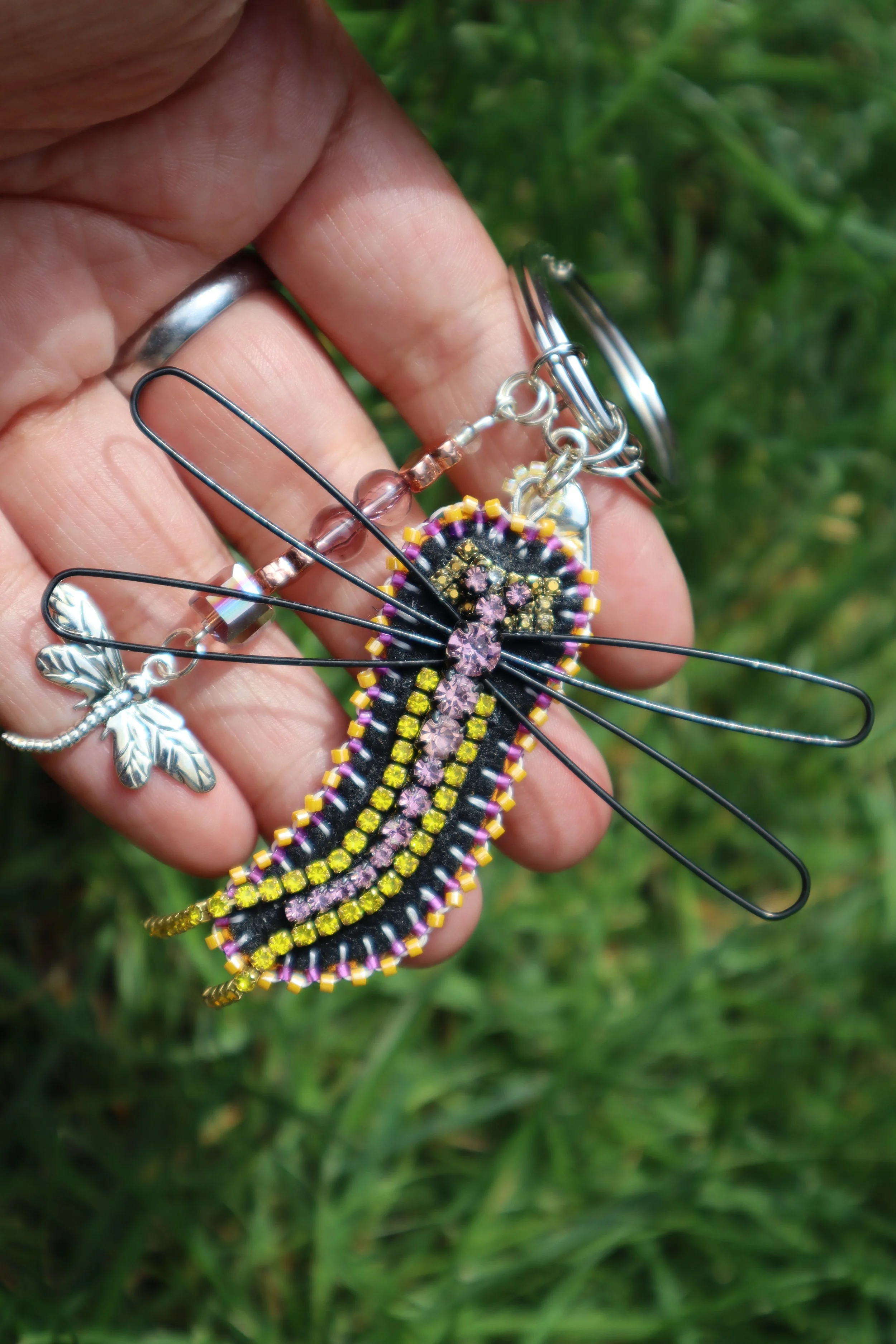 Sparkle Dragonfly Keychain
