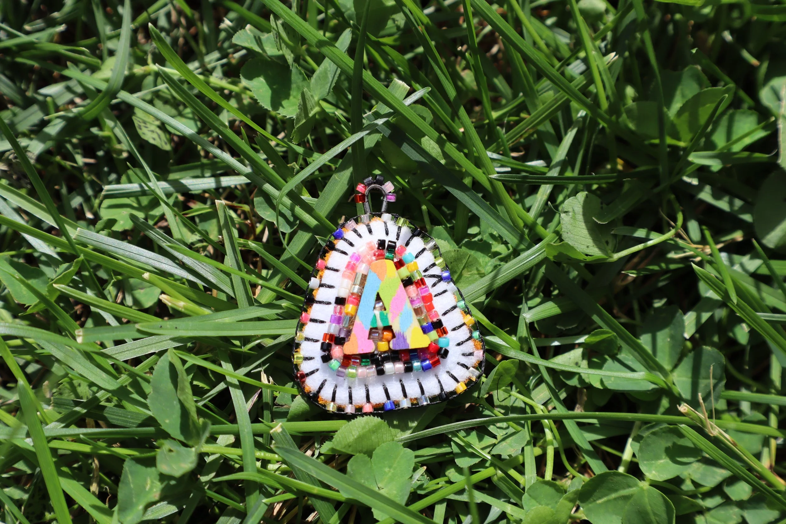 Rainbow Bead Soup Charm "A"