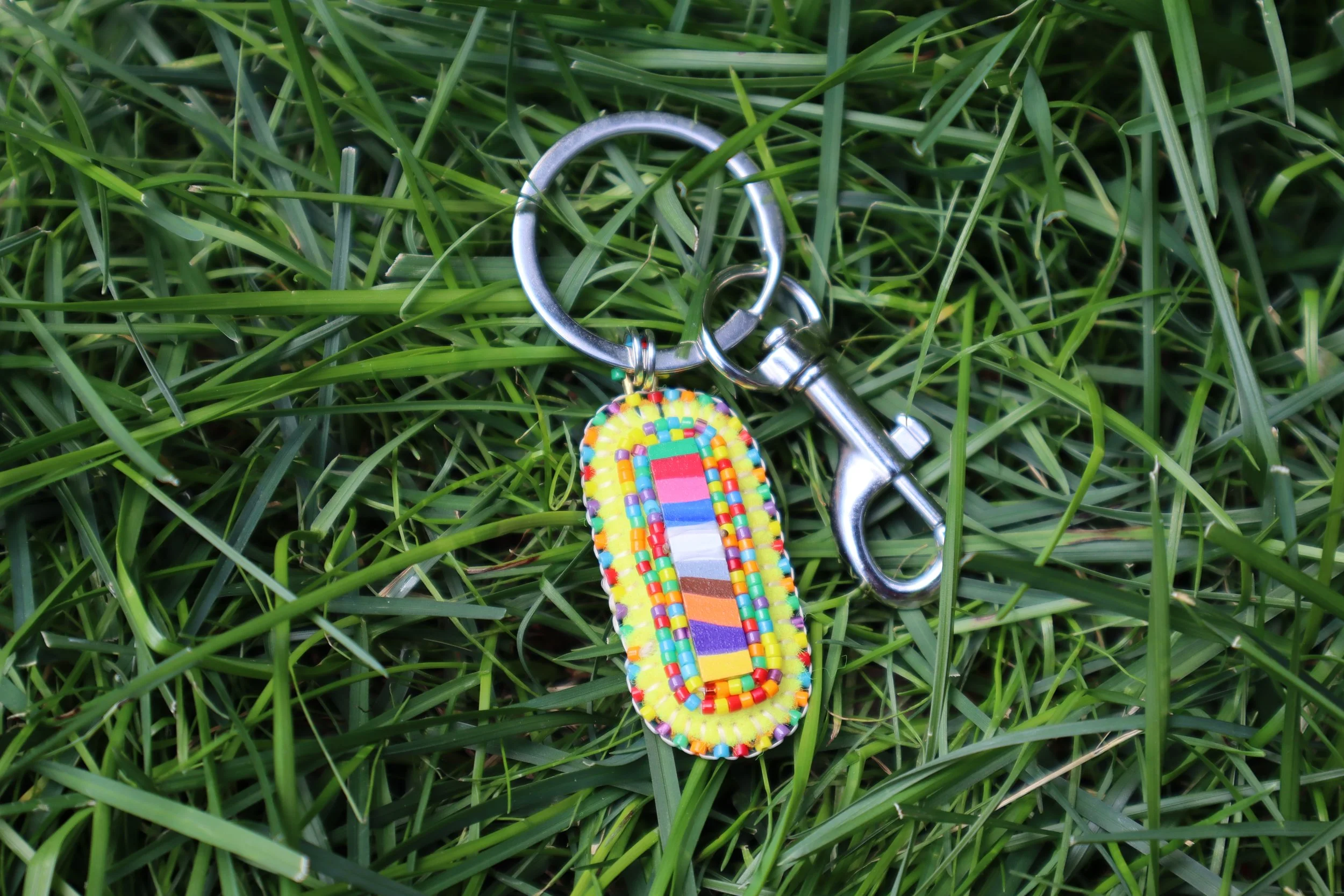 ROY G BIV Letter Keychain "I"